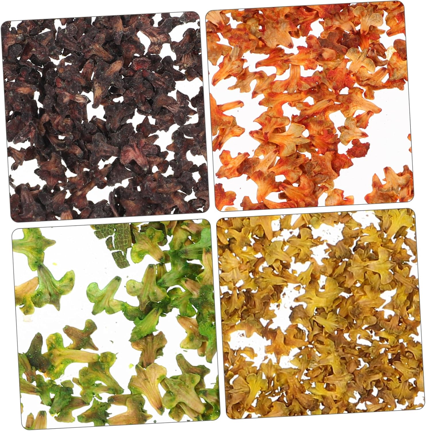 GALPADA 16packs Miniature Simulation Leaves for Scenery Decor Autumn Artificial Leaves for Model Railways and Home Decoration