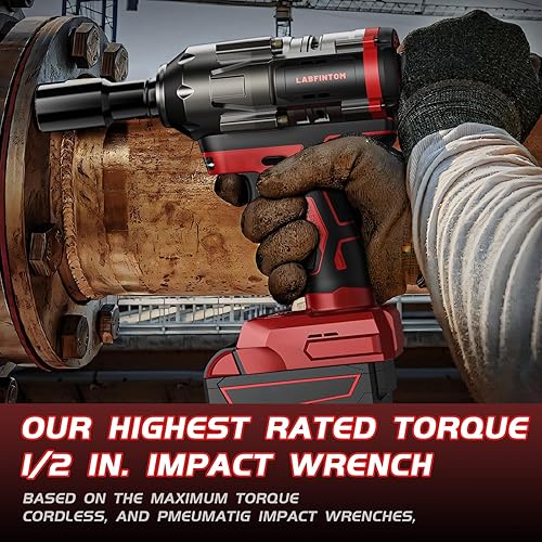 Miniatura 4 de Llave de impacto inalámbrica de 12 pulgada para batería Milwaukee de 18 V, 900 pies-libras (1200 N.m), destornillador de impacto de alto par,