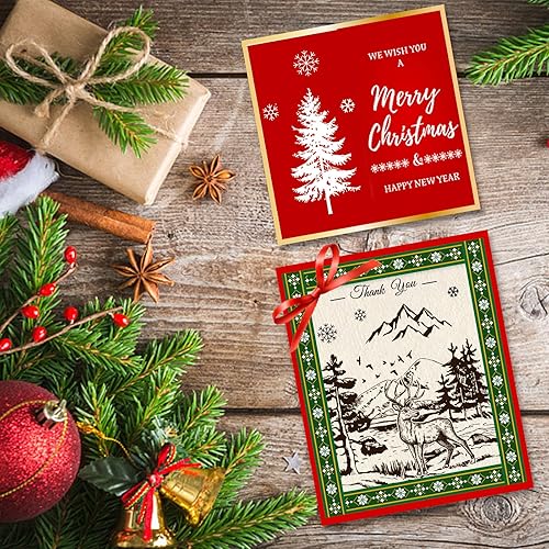 Miniatura 6 de INFUNLY Sello de silicona transparente con diseño de ciervos y bosques de Navidad, diseño de copo de nieve, árbol de montaña, sello de fondo de