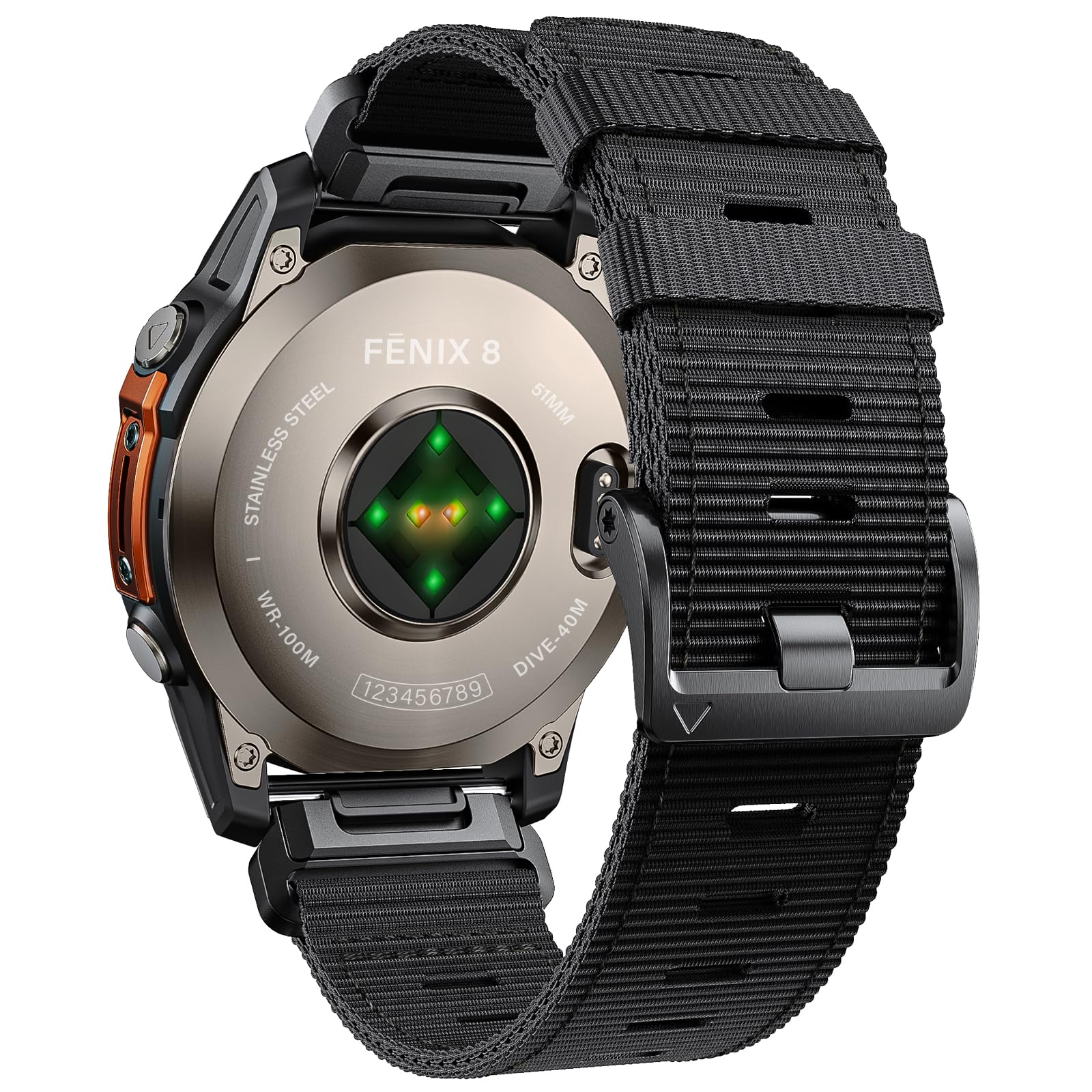 Compatible with Garmin Fenix 7X/ 6X/ 5X/ 8/8 Pro 51mm/5X Plus/6X Pro/7X pro, Nylon Quickfit 26 Watch Band for Tactix 7/Descent MK1/Mk2/Mk3i 51mm/Quatix 7X/D2 Delta PX/D2 Charlie/Epix Pro 51mm