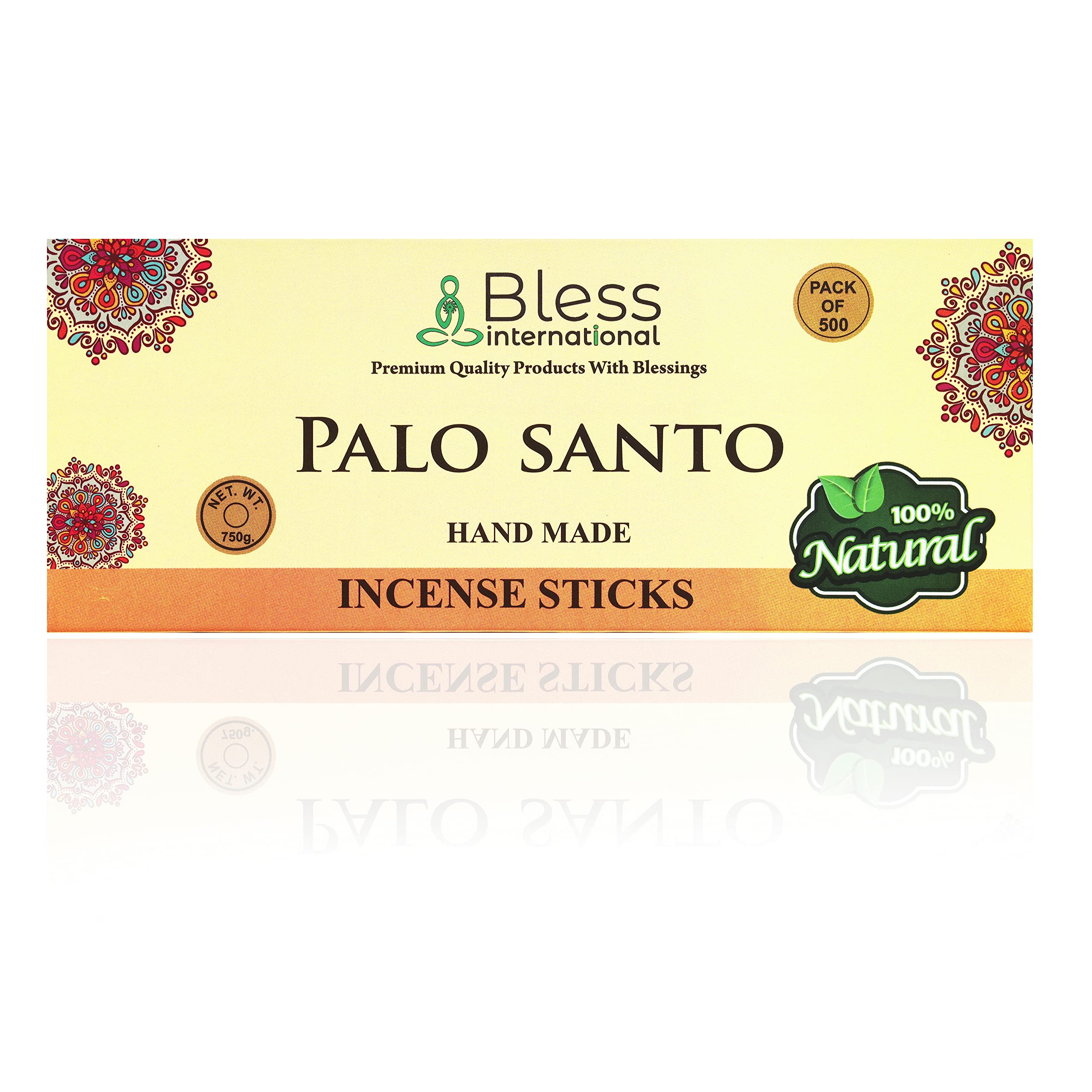 Bless-Palo-Santo - Varillas de incienso 100% naturales, hechas a mano, sumergidas a mano, productos químicos orgánicos, sin carbón, purificación, relajación, positividad, yoga, meditación, mejor aroma