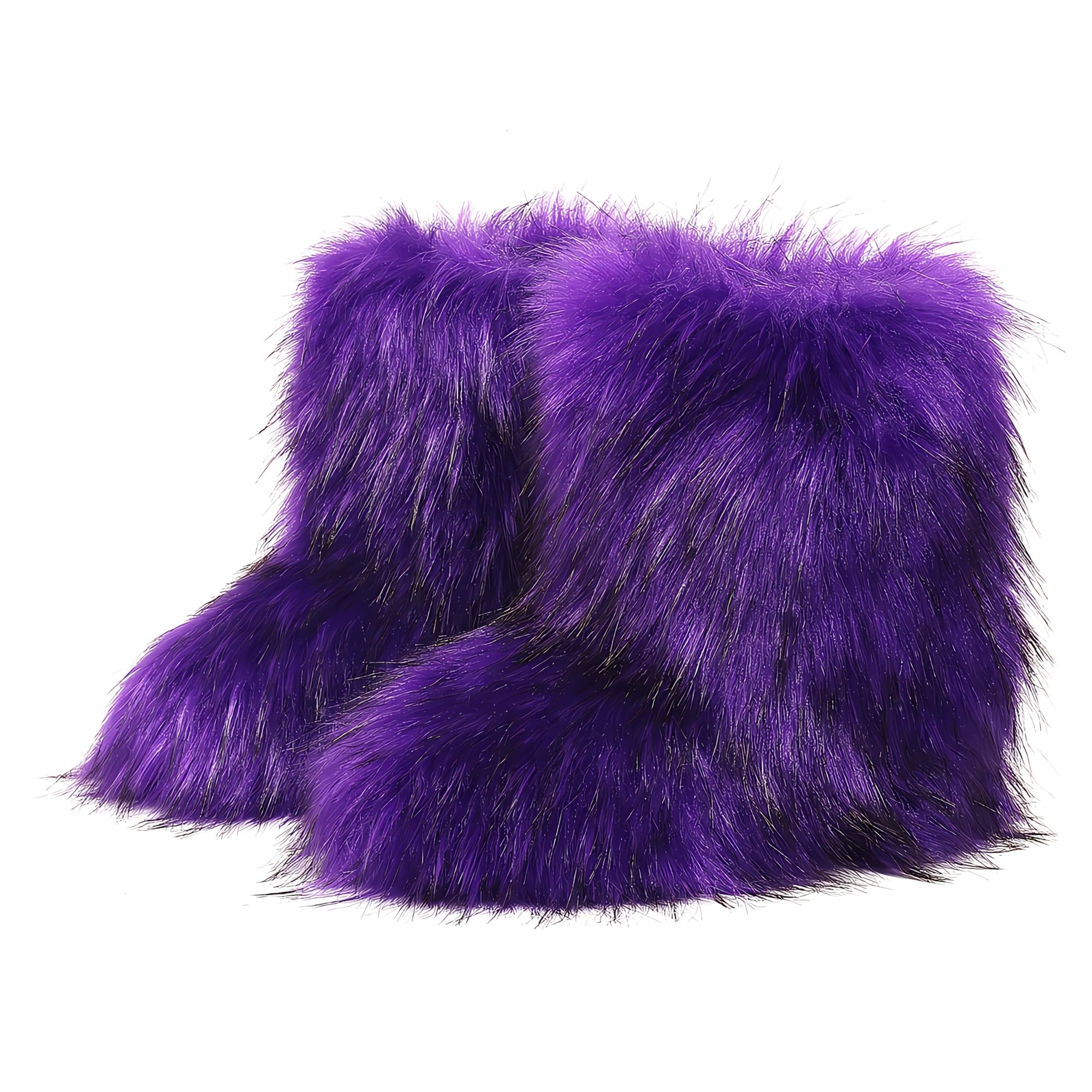 Furry Faux Fur Boots for Women