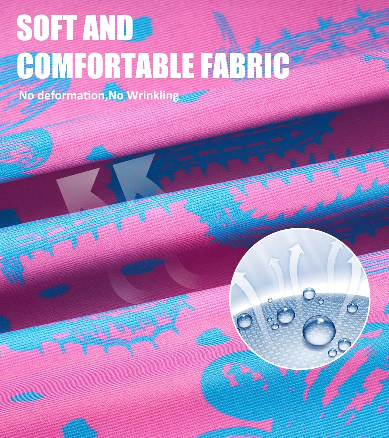 uideazone Mens Polo Shirts Short Sleeve Dry Fit 3D Print Moisture Wicking Funny Golf Shirt