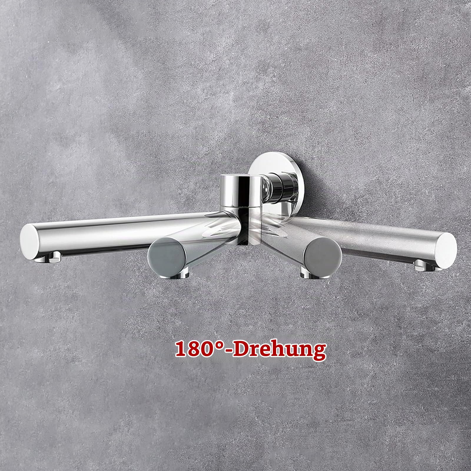Wanneneinlauf 1/2 Zoll Badewanneneinlauf 180° Schwenkbarer Messing