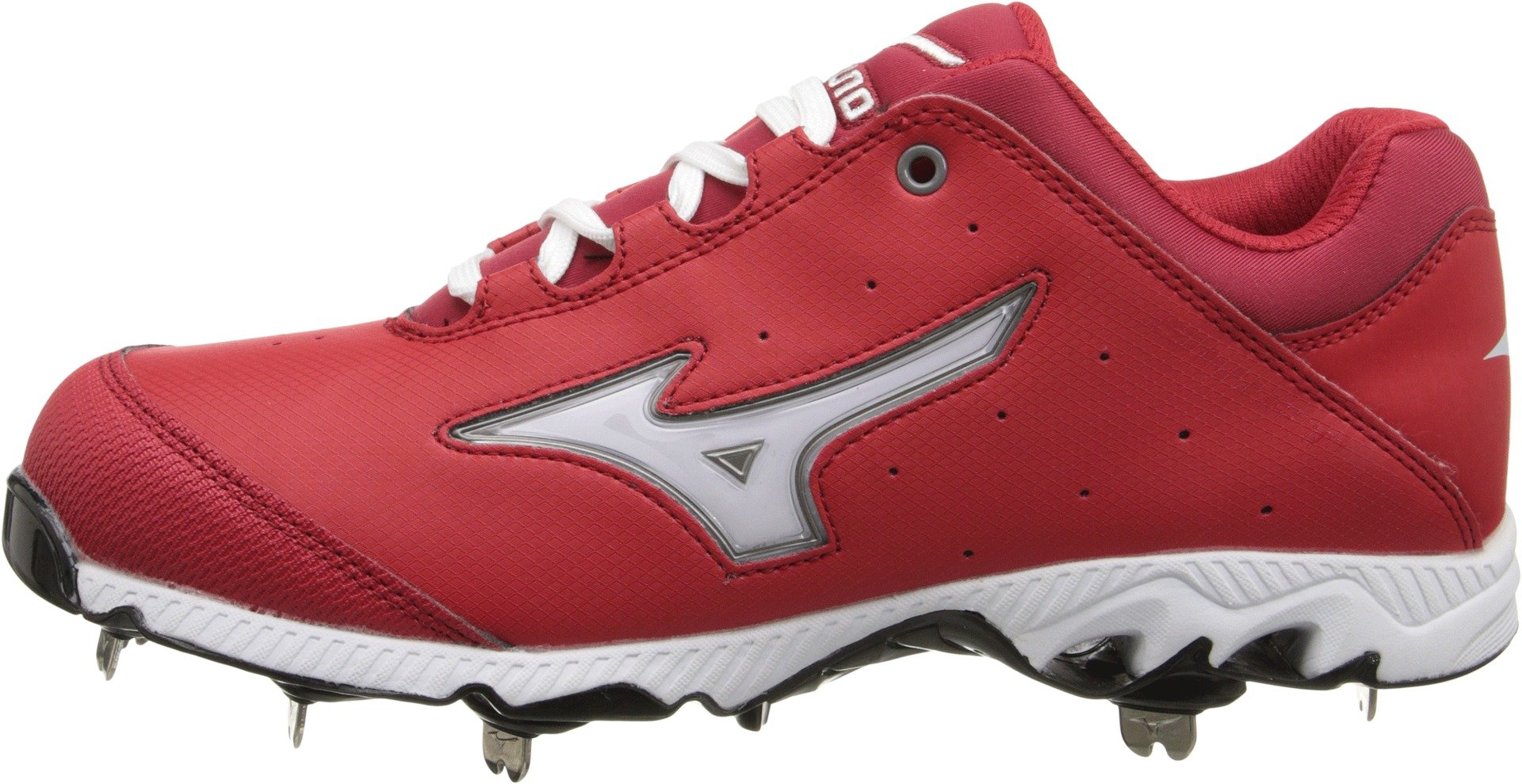 Mizuno Women's 9-Spike Swift 3 Switch Softball Cleat,Navy/White,8 M US