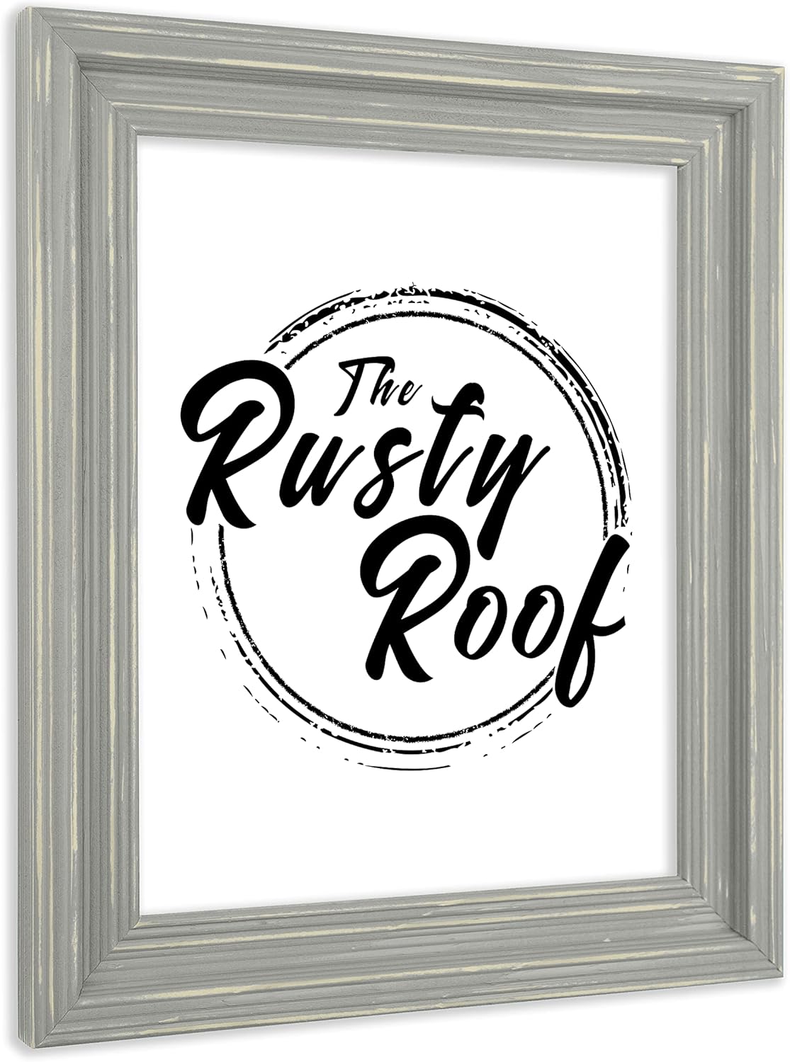 The Rusty Roof-Distressed Cimarron Stone Grey-Solid Wood Picture Frame-10x13