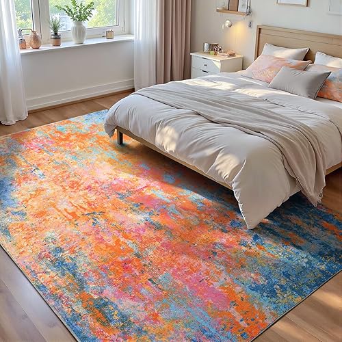 Miniatura 67 de Ompaa Tapete largo abstracto, antideslizante, lavable, suave con respaldo de goma para pasillos, cocina, dormitorio, baño, entrada, gris, 2 x 6 pies