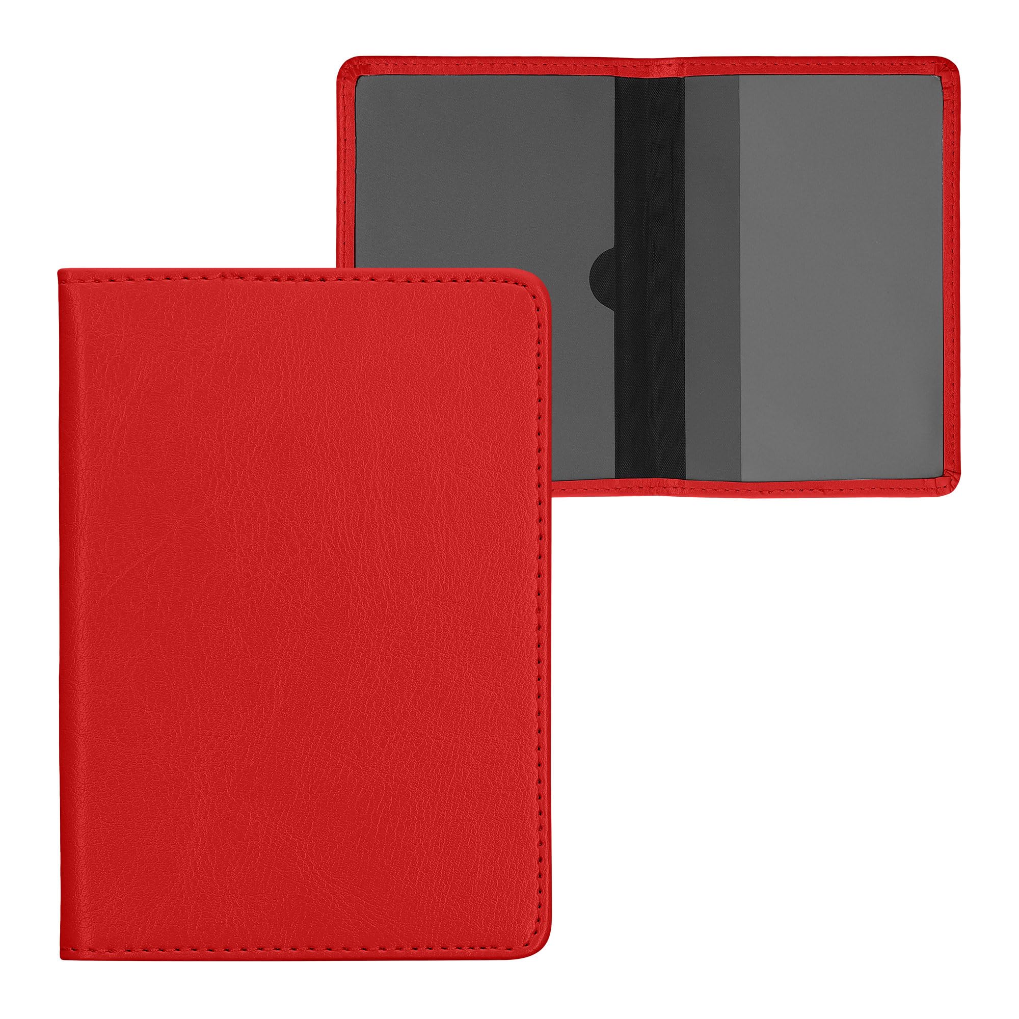 kwmobile Funda para permiso de circulación coche de cuero sintético - Con espacio para tarjetas 9.2 x 13 CM doblado