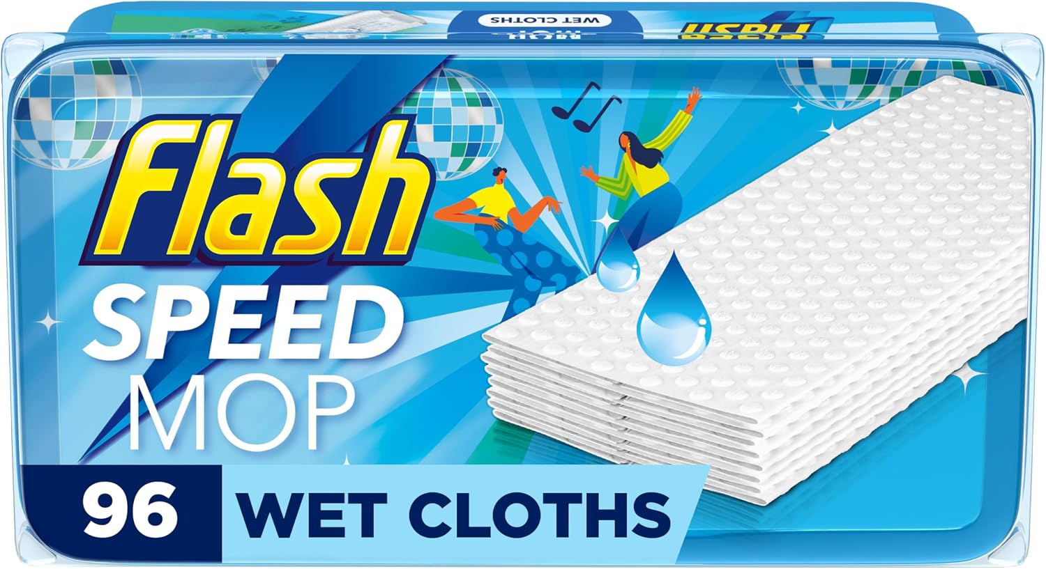 Flash Speedmop Wet Mop Floor Cleaner Wipes, 96 Wet Citrus Pads