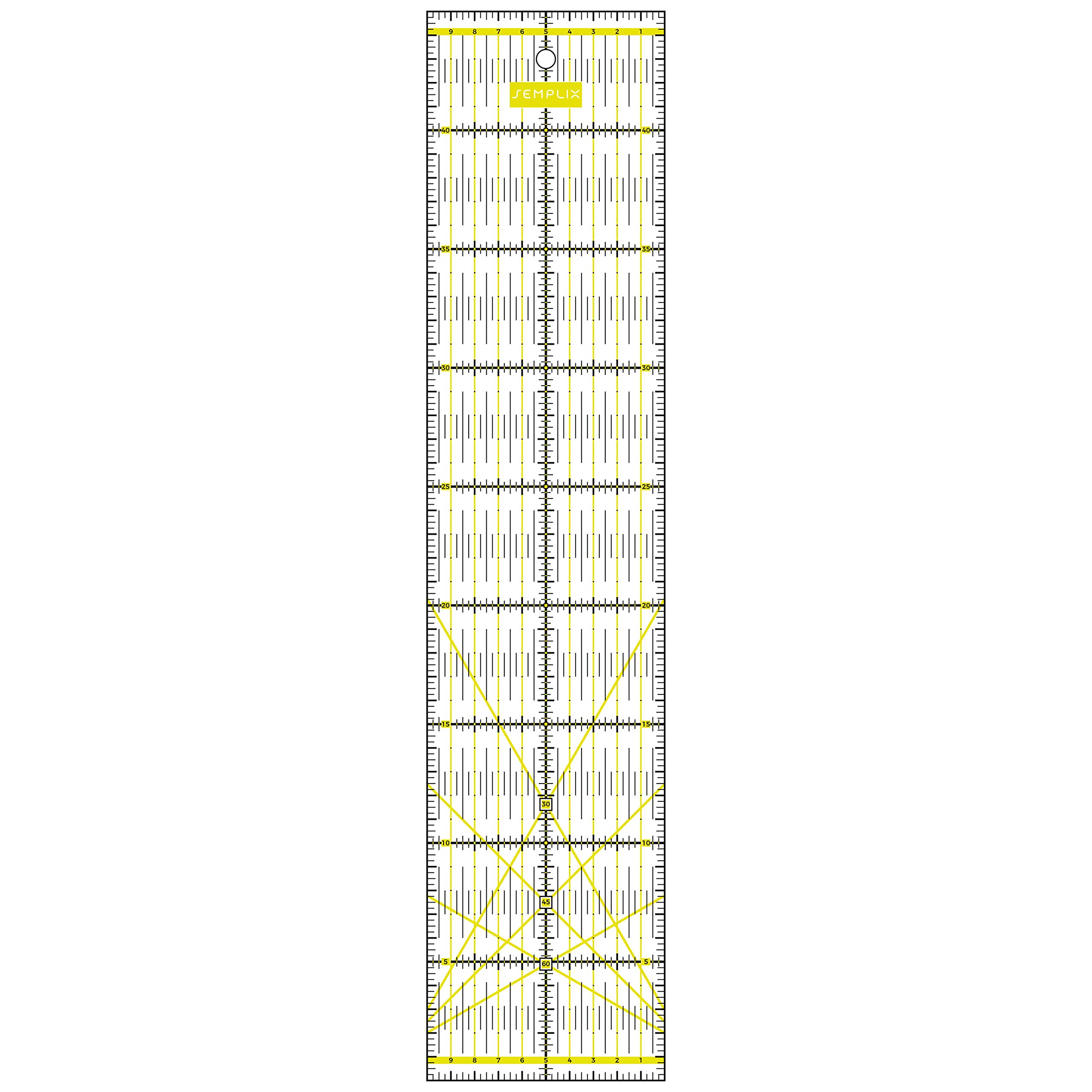 SEMPLIX Patchwork Lineal Set cm Bundle (10x45 cm, 15x60 cm, 15x30 cm, 15x15 cm, 30x30 cm) (gelb)