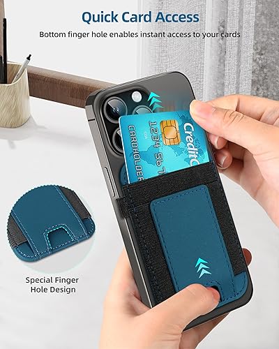 Miniatura 5 de Magsafe Wallet, cartera magnética más fuerte para iPhone serie 1615141312, para tarjetero Magsafe con 2 ranuras para tarjetas, bloqueo RFID,