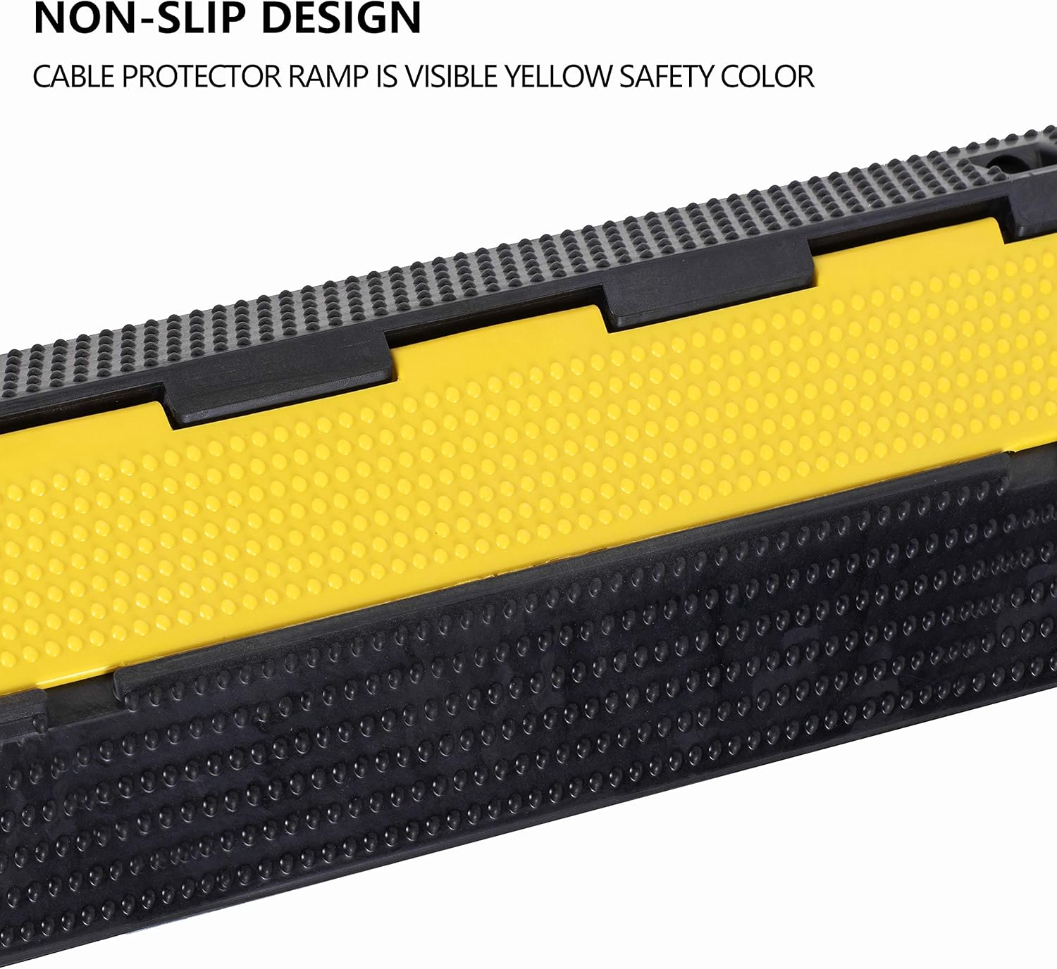 Super Deal Product F COME 2 Pack Rubber Cable Ramp Hose Cable Protector Ramp 3 Channel 22000Lbs Load Capacity Traffic Speed Bump Wires Power Lines Extension Cord Cover for Indoor Outdoor Flash Sale F COME 2 Pack Rubber Cable Ramp Hose Cable Protector Ramp 3 Channel 22000Lbs Load Capacity Traffic Speed Bump Wires Power Lines Extension Cord Cover for Indoor Outdoor