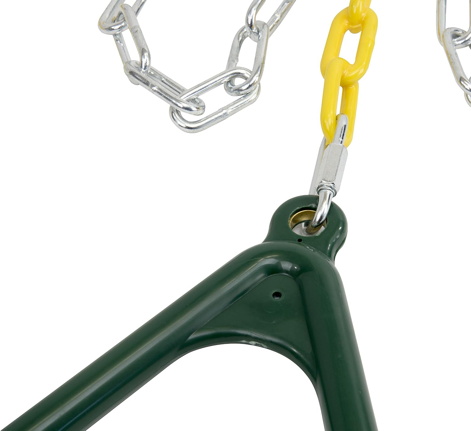 Squirrel Products Trapeze Gym Rings with Chains - Plastic Coated Chains - Swingset Replacements & Additions - Children Ages 3 Years & Older