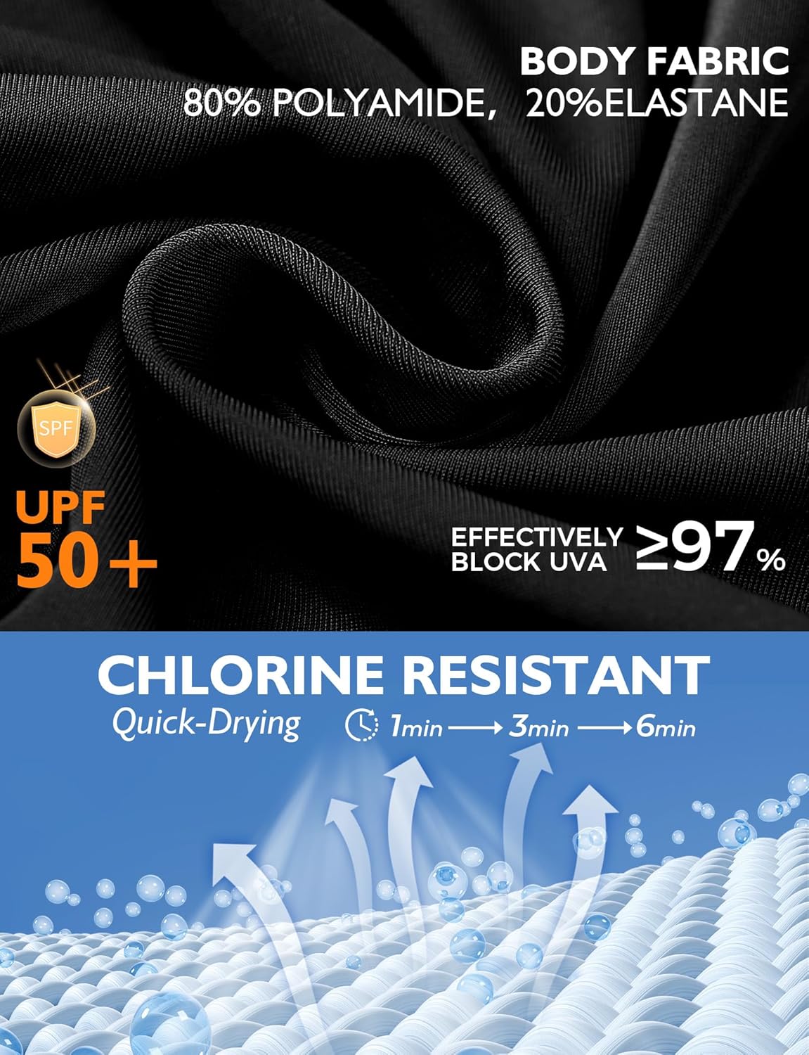 Women's Quick-Dry 5" High-Waisted Swim Board Shorts – Beach Shorts with Liner and Pockets for Swimming - Image 7