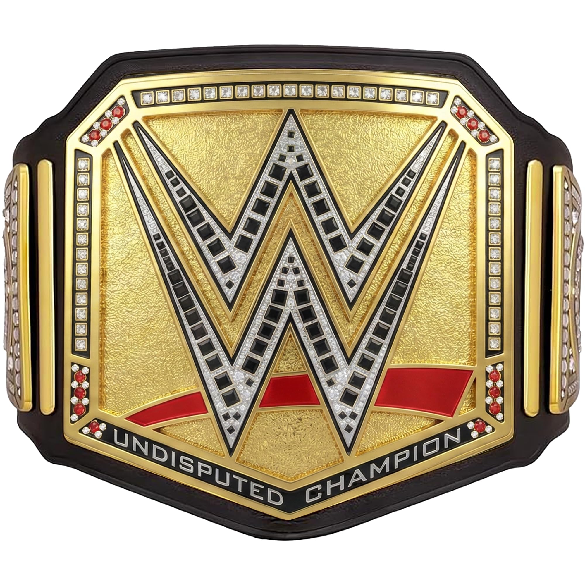 Undisputed Championship Title Belt Replica, World Heavyweight Wrestling Championship Title Belt - Adult Size - 5mm - 4.5lbs - 52 Inches Length