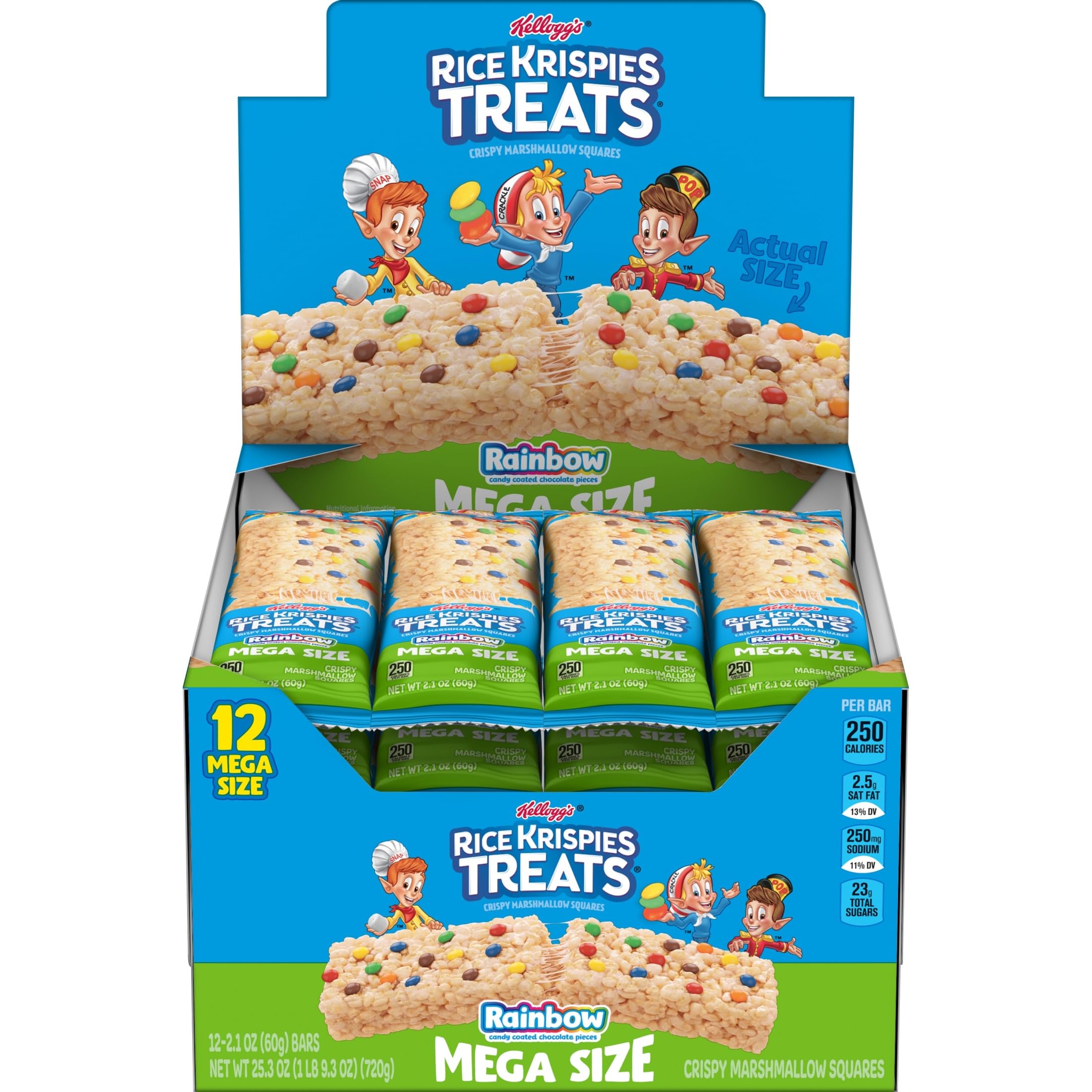 Rice Krispies Treats Rainbow - Barras de 2.1 onzas - 12 unidades