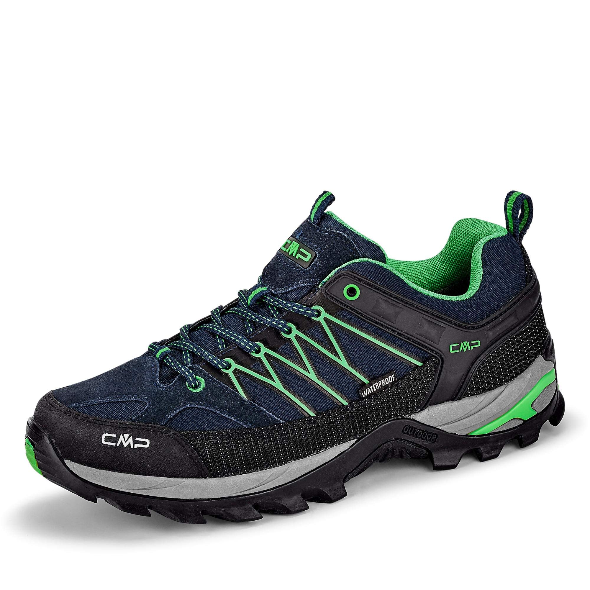 Cmp Men's Bleu Low Hiking Trainers Rigel Waterprof