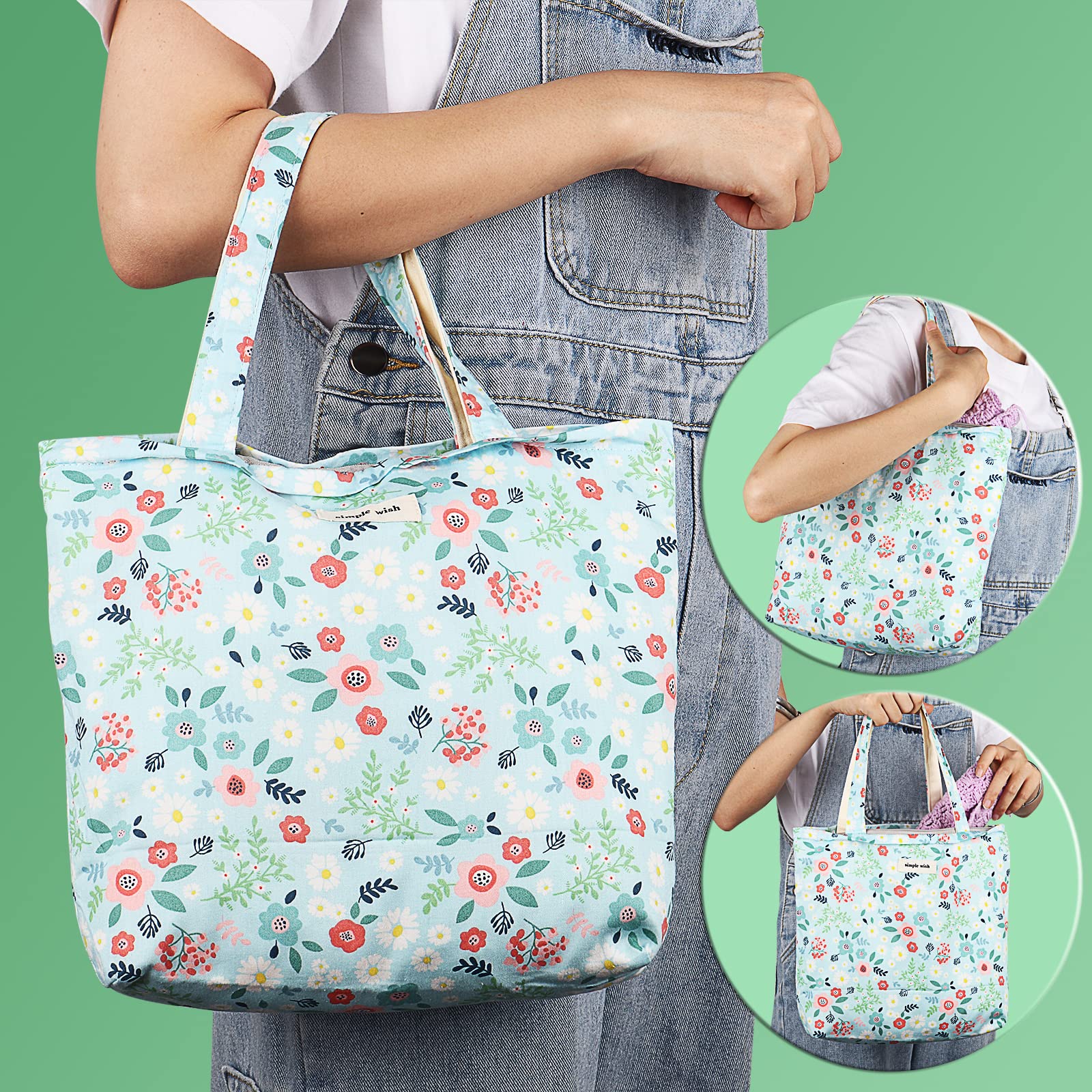 Aeelike Knitting Bag Small, Knitting Bags for Wool and Needles Storage,  Knitting Bag for Children Crochet Travel Bag, Portable Knitting Yarn Storage