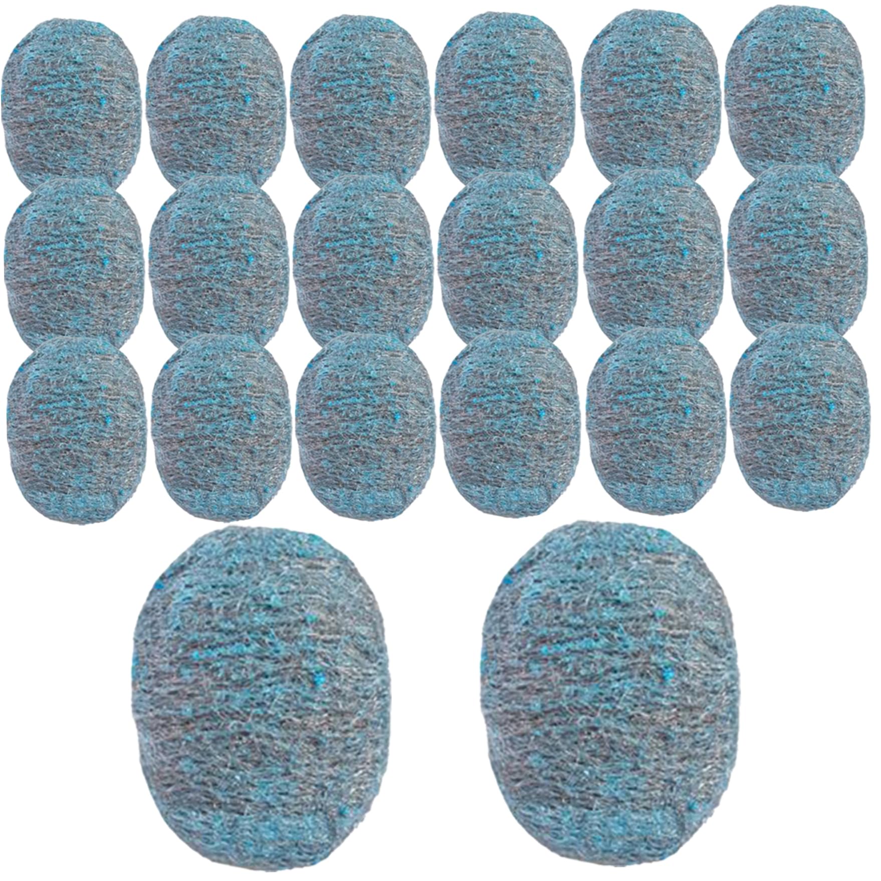 Faroby Steel Wool Scrubber Reusable Steel Wool Soap Pads Absorbent Pre-Soaped Scouring Pad for Cleaning, Blue, 20PCS