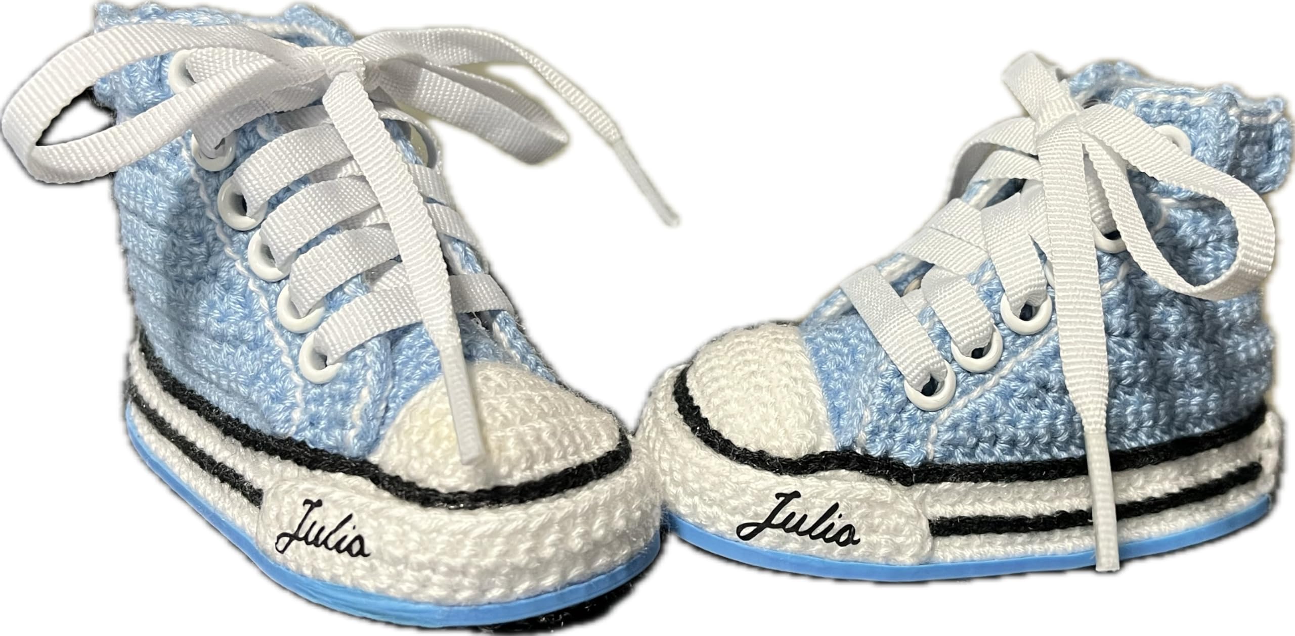 Scarpine Neonato realizzate con Uncinetto. Scarpe/Scarponcini Sportivi per Bebè, Lavorati all'Uncinetto Disponibile in Tutte Le Taglie Bambino. Ti regaliamo Il Nome del Bambino inciso
