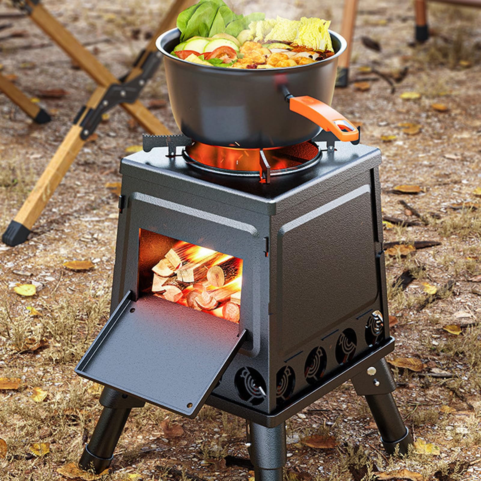 Fornello a razzo,Fornello da campeggio | Forno da campeggio pieghevole Piccola stufa a legna | Gadget da campeggio, stufa a legna, stufa a legna portatile per il capodanno cinese, donne, uomini