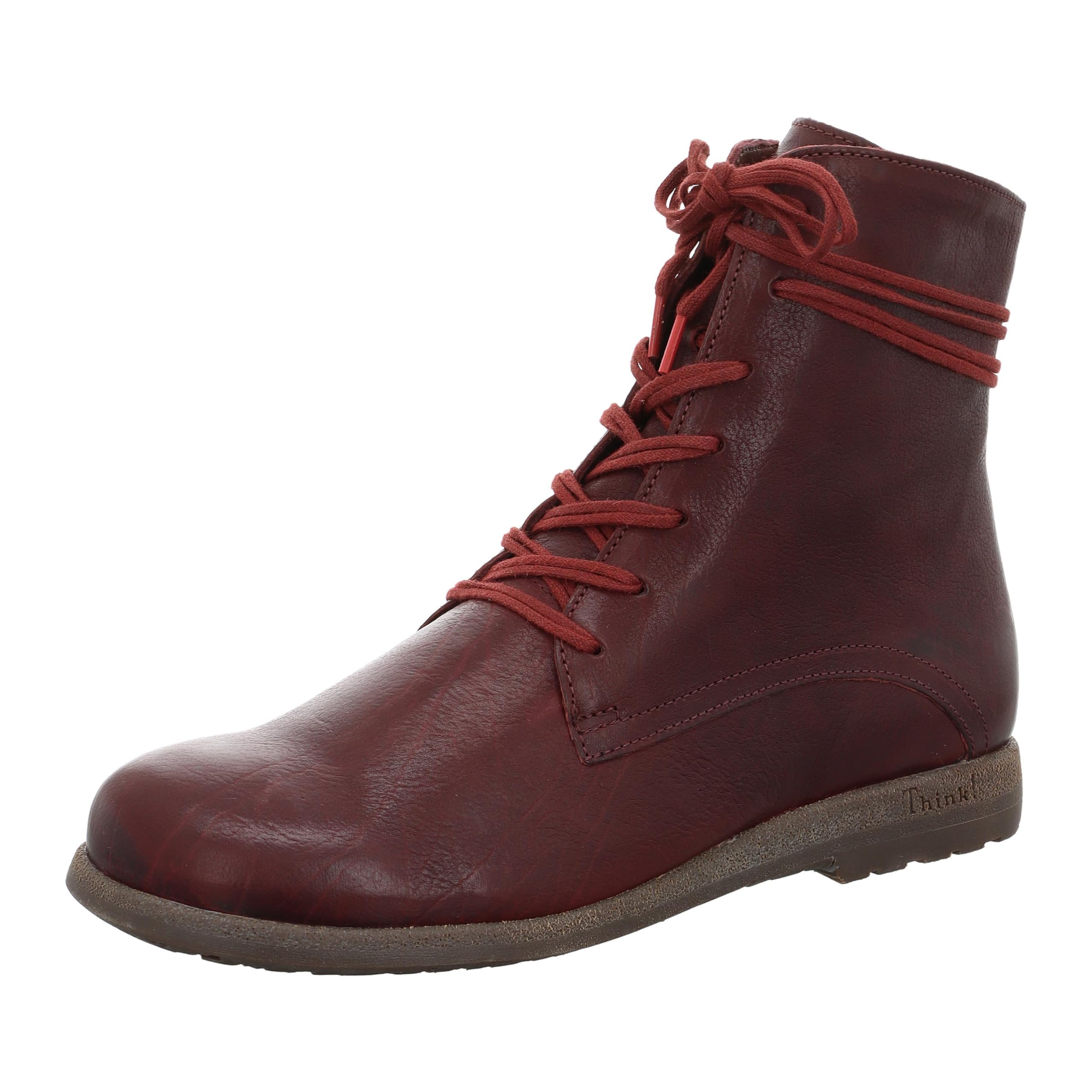 Think! Women's Rento Chrome Free Tanned Leather Lined Ankle Boots, 5000 Chianti, 4-4.5 UK