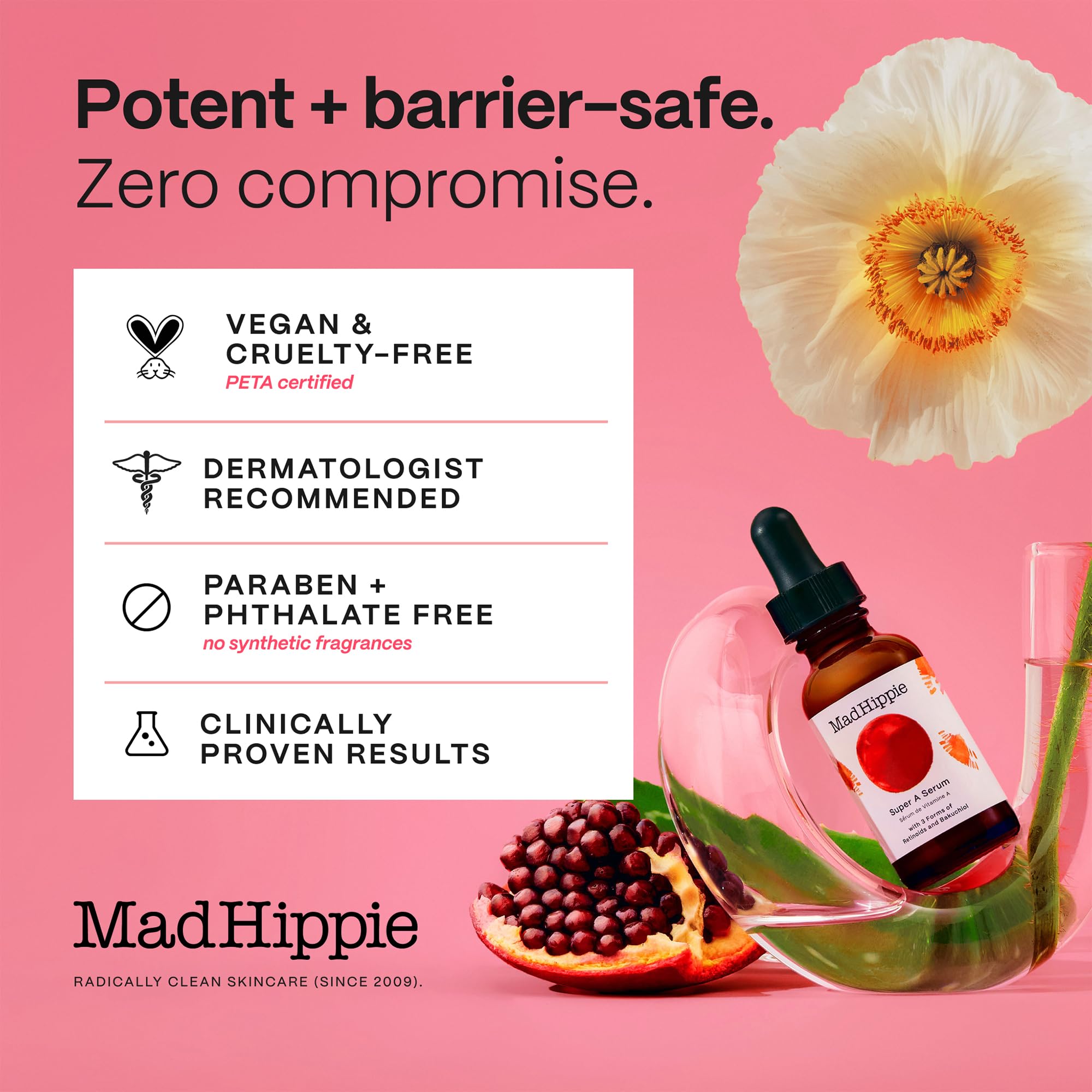 Mad Hippie Skin Care Set, Day & Night Dual Pack Includes 1 – Vitamine C Sérum avec vitamine E & 1 – Vitamine A avec HPR & Aloe, Natural Vegan Active Ingredients, Travel Size, 0,5 Fl Oz Ea