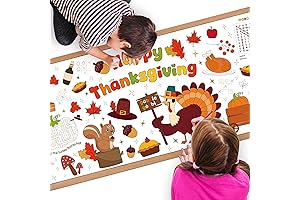 Thanksgiving Coloring Tablecloth for Kids