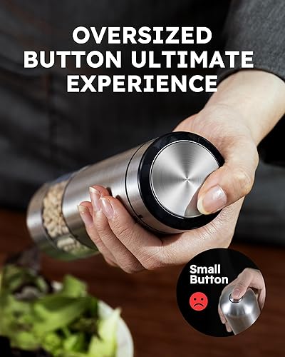 Vista 3 de FORLIM Electric Salt and Pepper Grinder Set Rechargeable, Upgraded Washable, Automatic One-Handed Operation with LED, Adjustable Coarseness Pepper