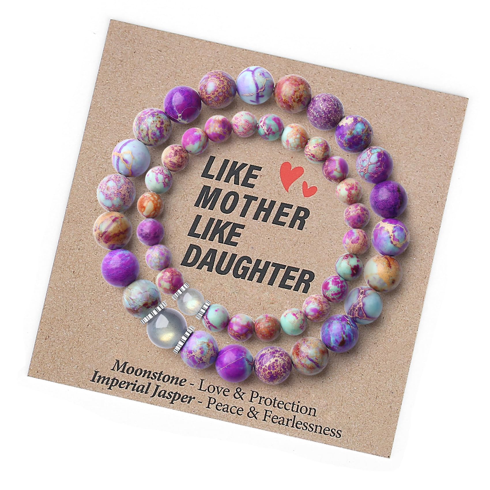THEMEROL Natural Gemstone Bracelet Gifts for Daughter Mom Sister Niece Aunt Wife Girlfriend Grandma