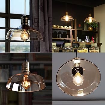 Amazon.co.jp : Venus ガラス ブラウン ランプシェード ペンダント