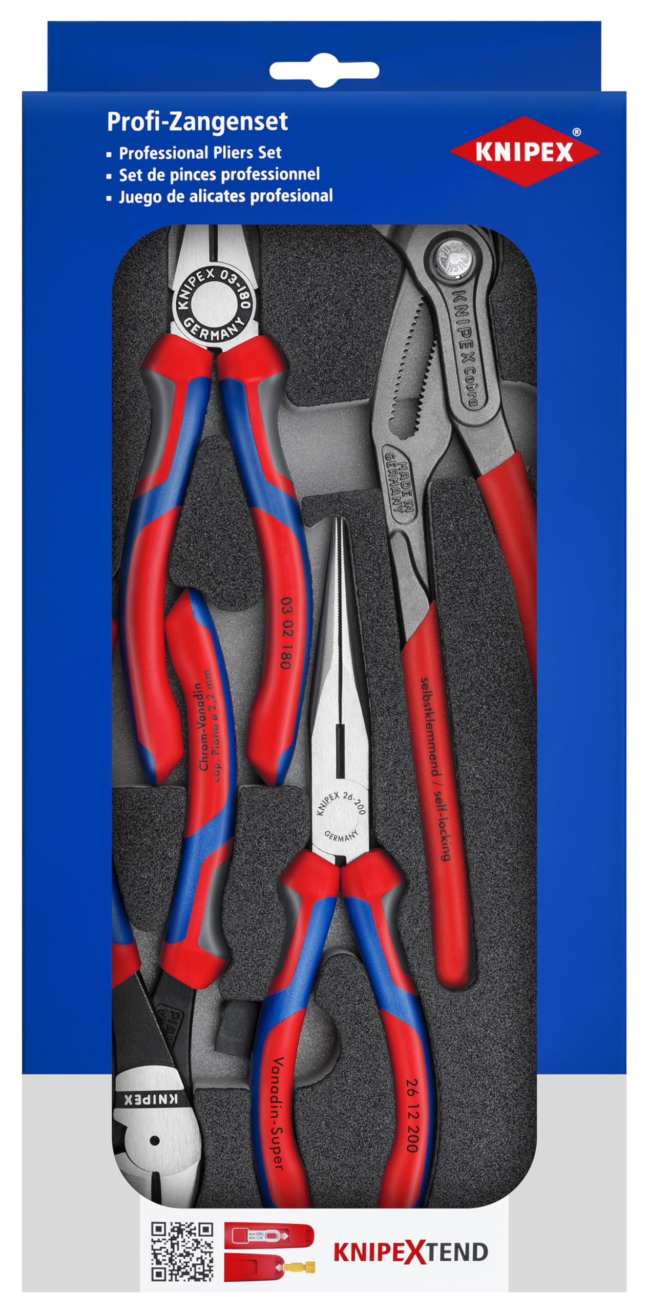 Knipex Set Of Pliers In A Foam Tray 00 20 01 V15