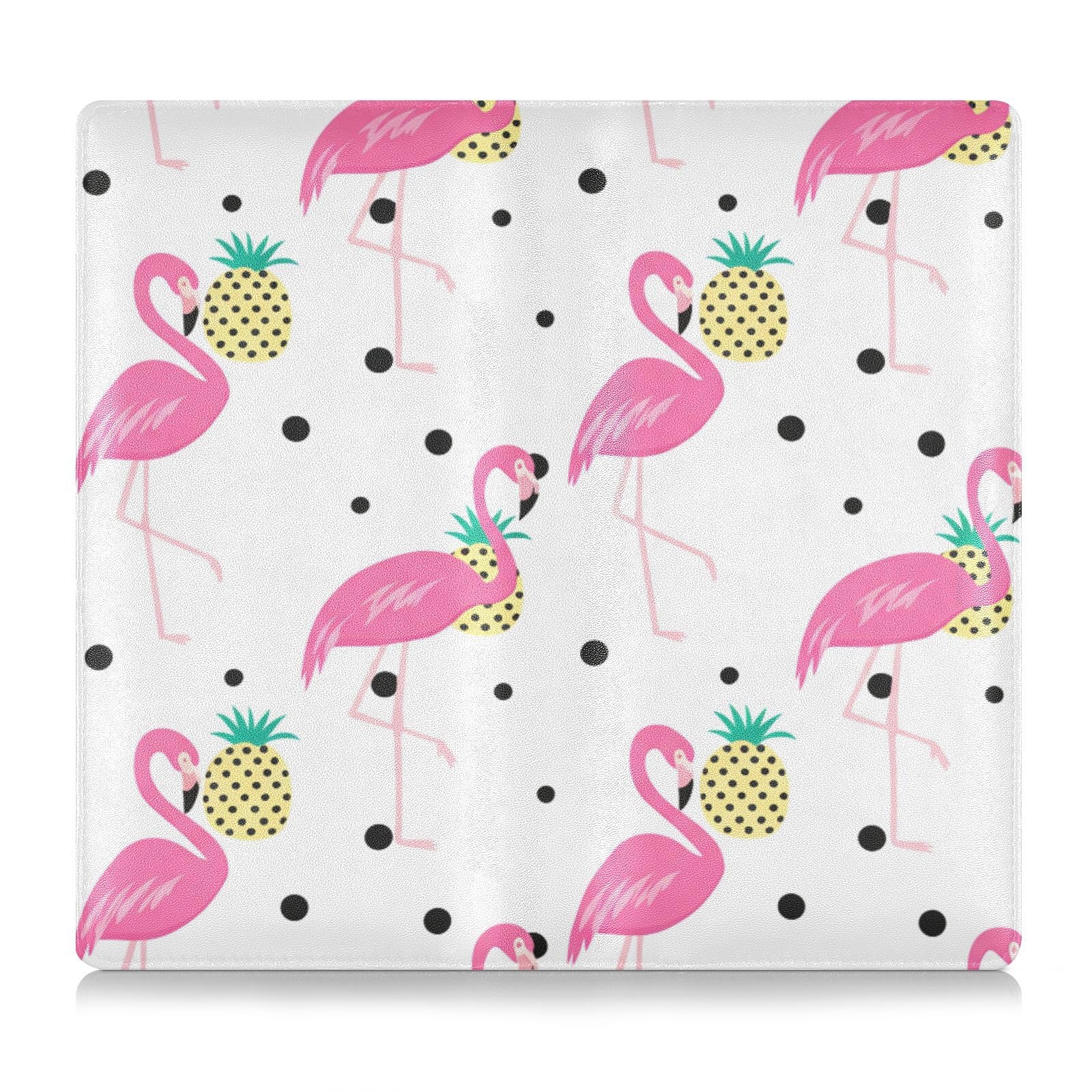 BURSTDDY Flamingos Leather Car Registration and Insurance Holder,Registration and Insurance Card Holder Glove Box Car Organizer Car Document Holder for Cards, Driver License