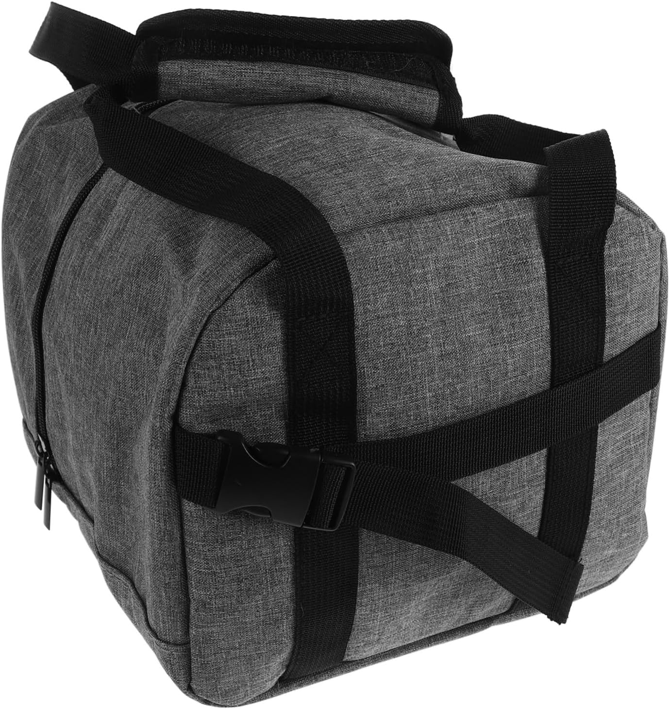 Single Ball Bowling Bag with Padded Holder Lightweight Handcarry Sports Equipment Tote for Bowlers Food Take Out Carrier Gray Stylish Portable Design