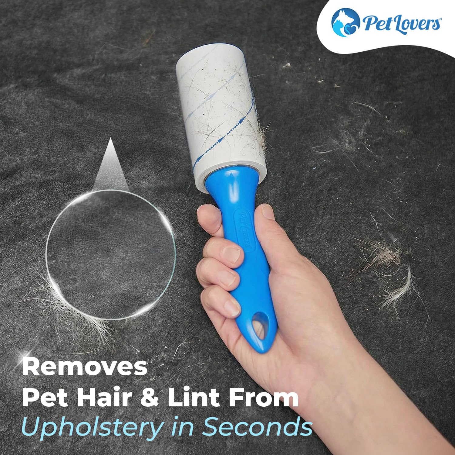 PetLovers Extra Sticky Lint Roller Value Set 270 Sheets for Pet Hair Removal and Clothes, Dog and Cat Lint Remover, 3 Pack - image 8