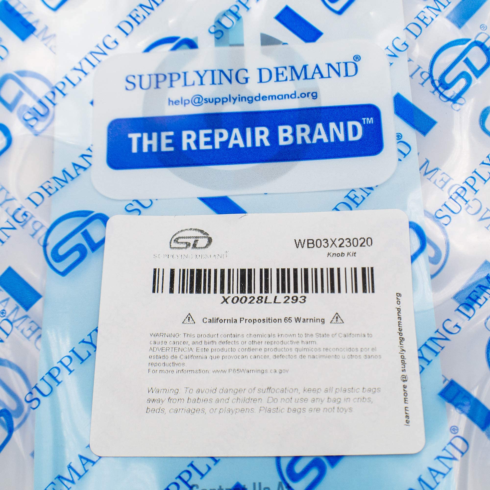 Supplying Demand WB03X23020 Range Knauf-Set, kompatibel mit GE WB03K10044, PS10063210