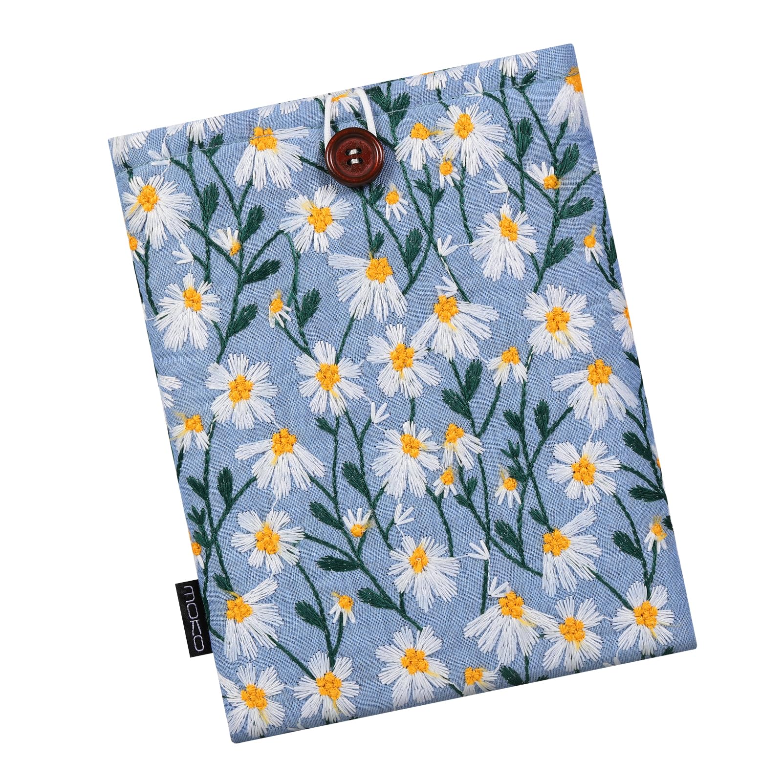 MoKo 6-7" Embroidered Daisy Padded Sleeve Pouch for Fire 7 2022, 7" Kindle Colorsoft Signature Edition 2024, Kindle 11/10/8 Gen, Paperwhite 11th/10th