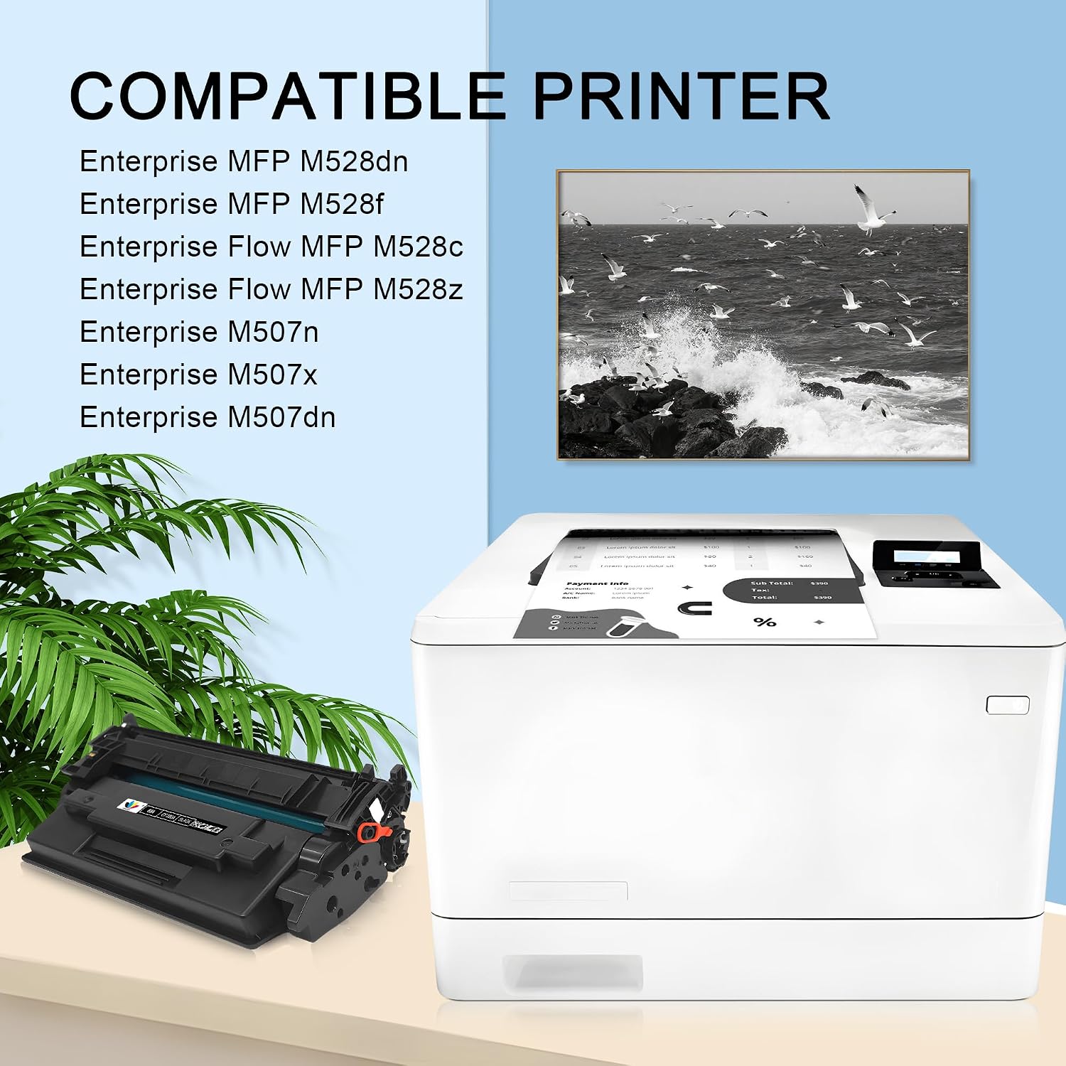 89a Toner Cartridge Replacement for HP 89A CF289A 89X CF289X (with Chip) Compatible for Enterprise M507 M507n M507dn M507x MFP M528dn M528f M528c M528z M528 Series Printer (2-Pack)