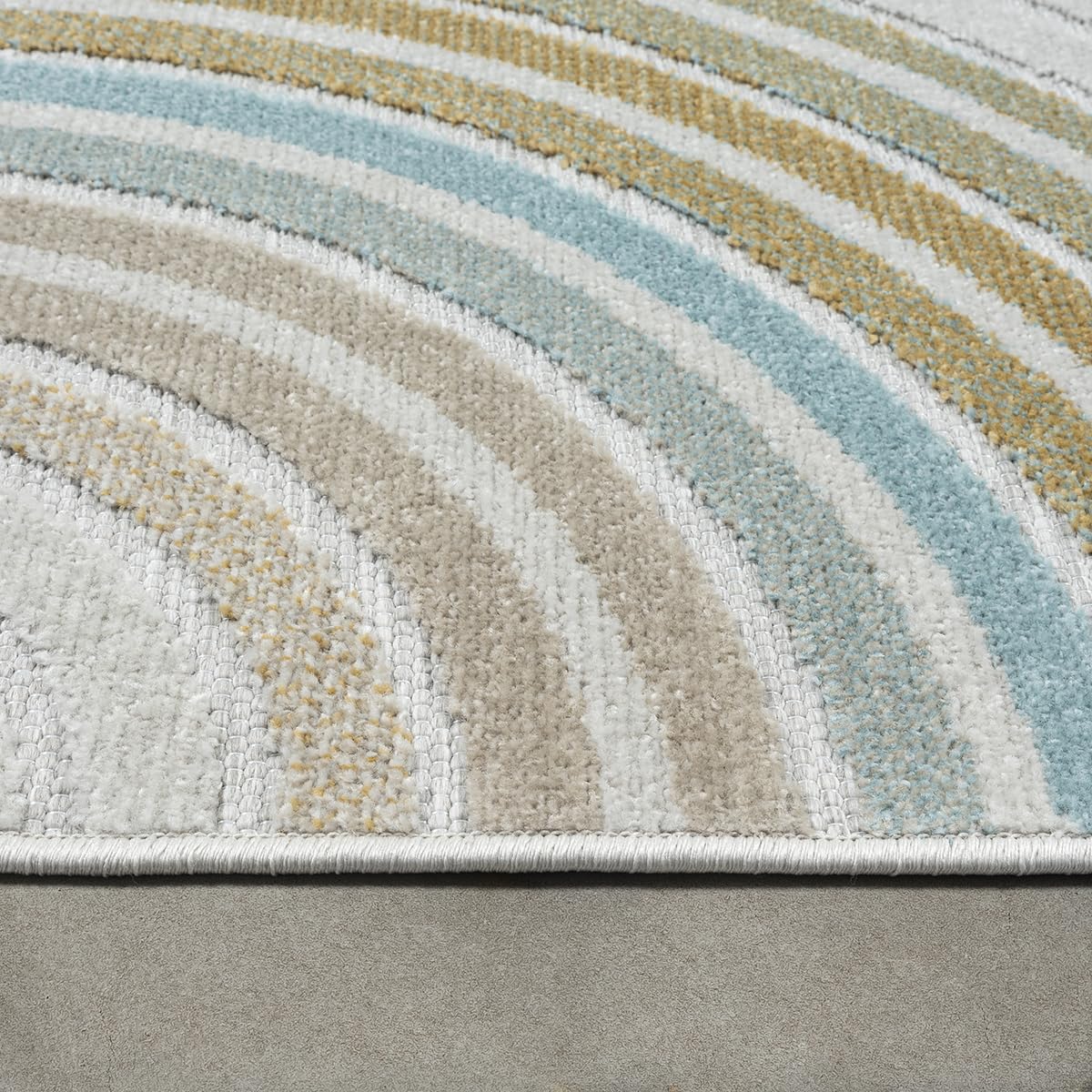 the carpet Porto Outdoor Tappeto, Robusto, Design moderno, Resistente alle intemperie e ai raggi UV, Ideale per balcone, terrazza, giardino d'inverno, cucina e sala da pranzo, Multi-3, 120 x 160 cm