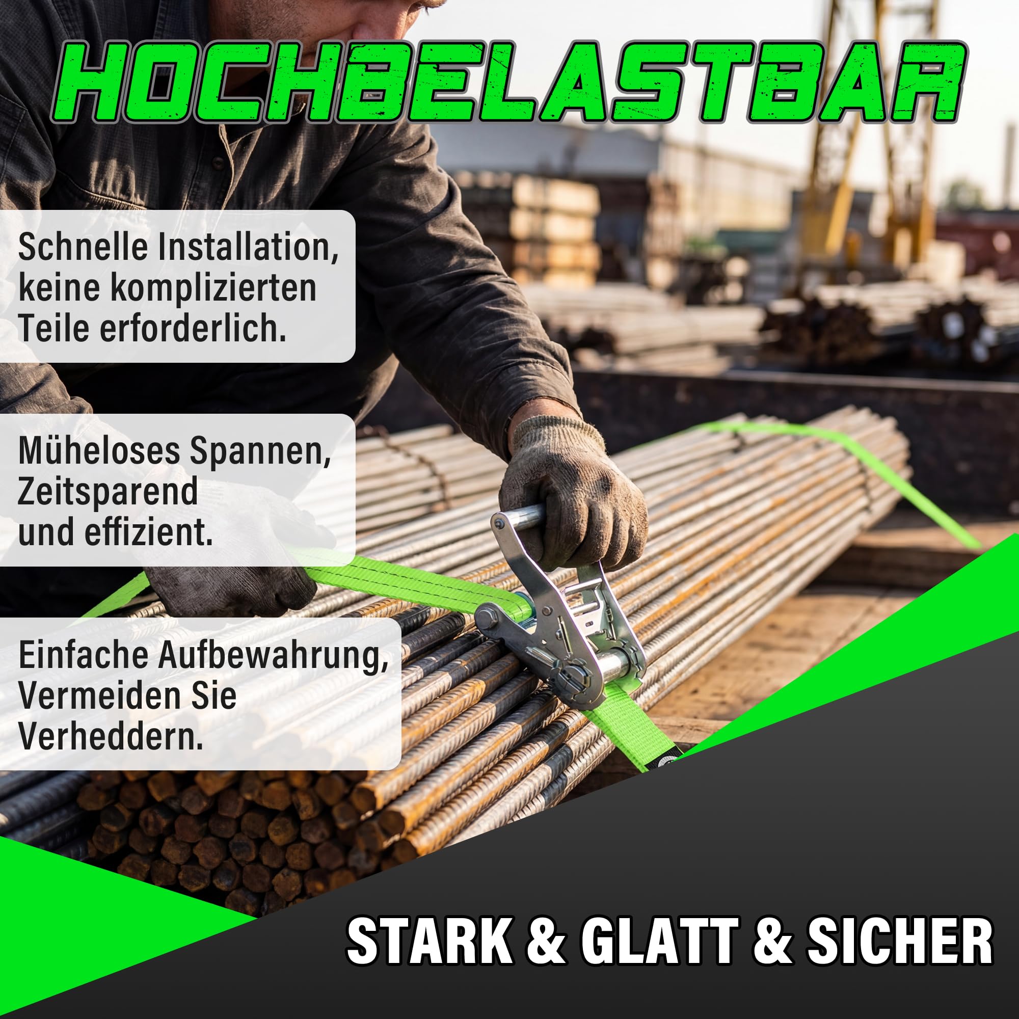 STARLEAPARTS 5 sztuk pasów mocujących z grzechotką, 6 m x 35 mm, 2000 kg, odporne na pęknięcia, pasy mocujące z grzechotką, do motocykla, samochodu, wózka transportowego, bagażu, na kemping, do