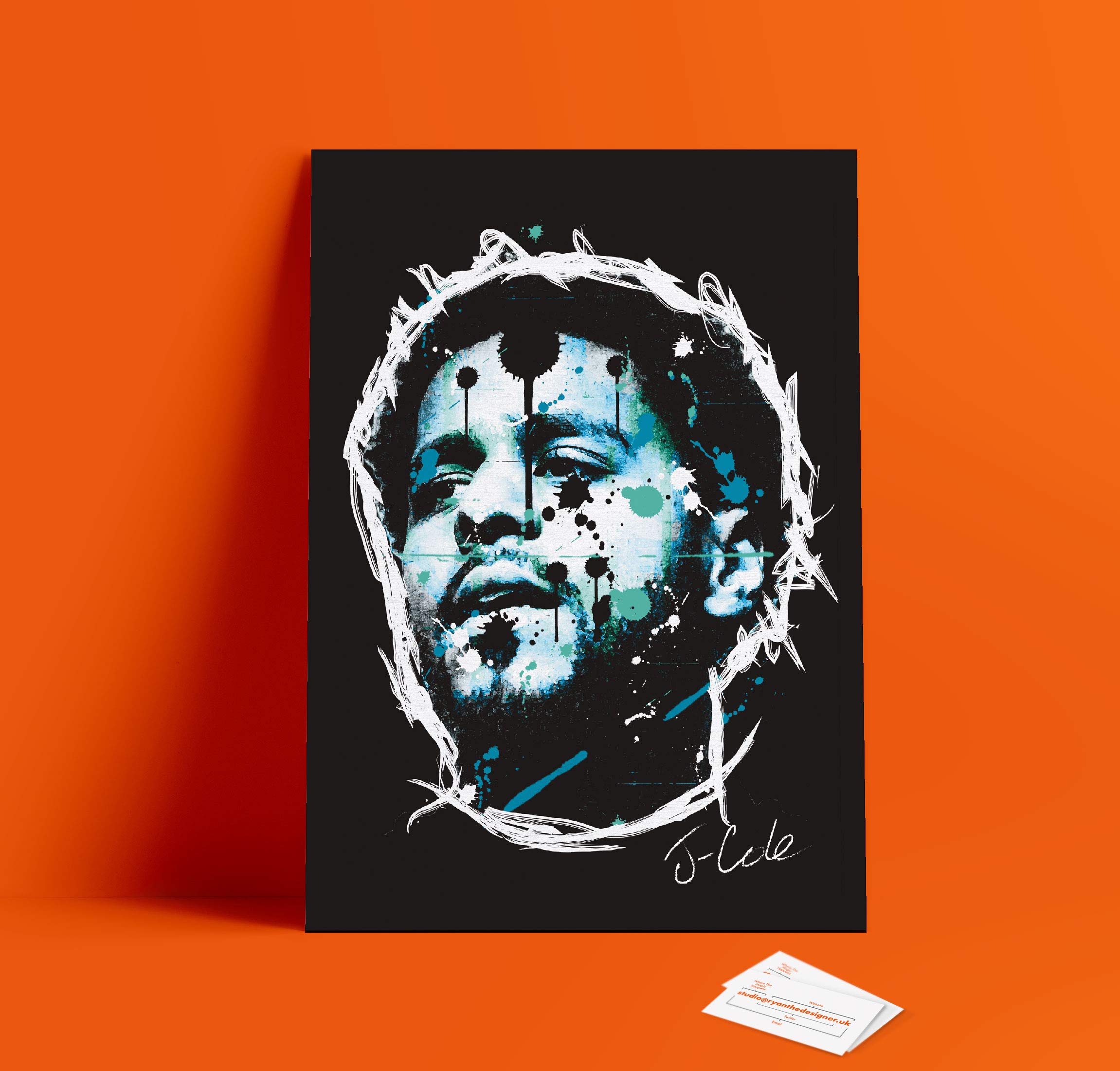 Dibbs Clothing J Cole Dreamville Poster A3 Art Print Canvas Portrait Archival Picture Wall Art JCO1901