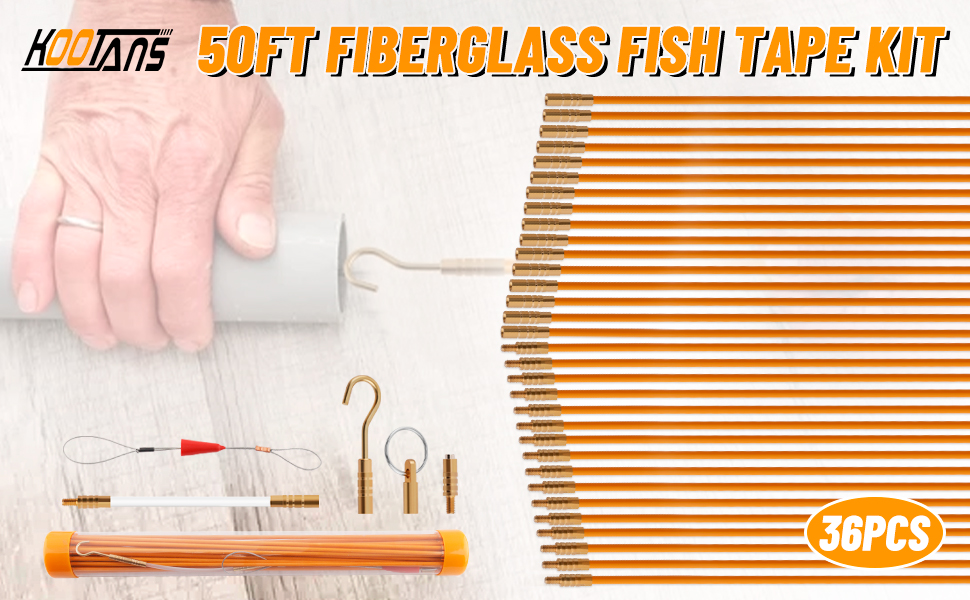 25 Voet Glasvezel Kabel Draad Lopende Staaf Coaxiale Elektrische Aansluitbare Vis Tape Pull Kit Met Haak En Gat Kit In Transparante 25 Voet Glasvezel Kabel Draad Lopende Staaf Coaxiale Elektrische Aansluitbare Vis Tape Pull Kit Met Haak En Gat Kit In Transparante