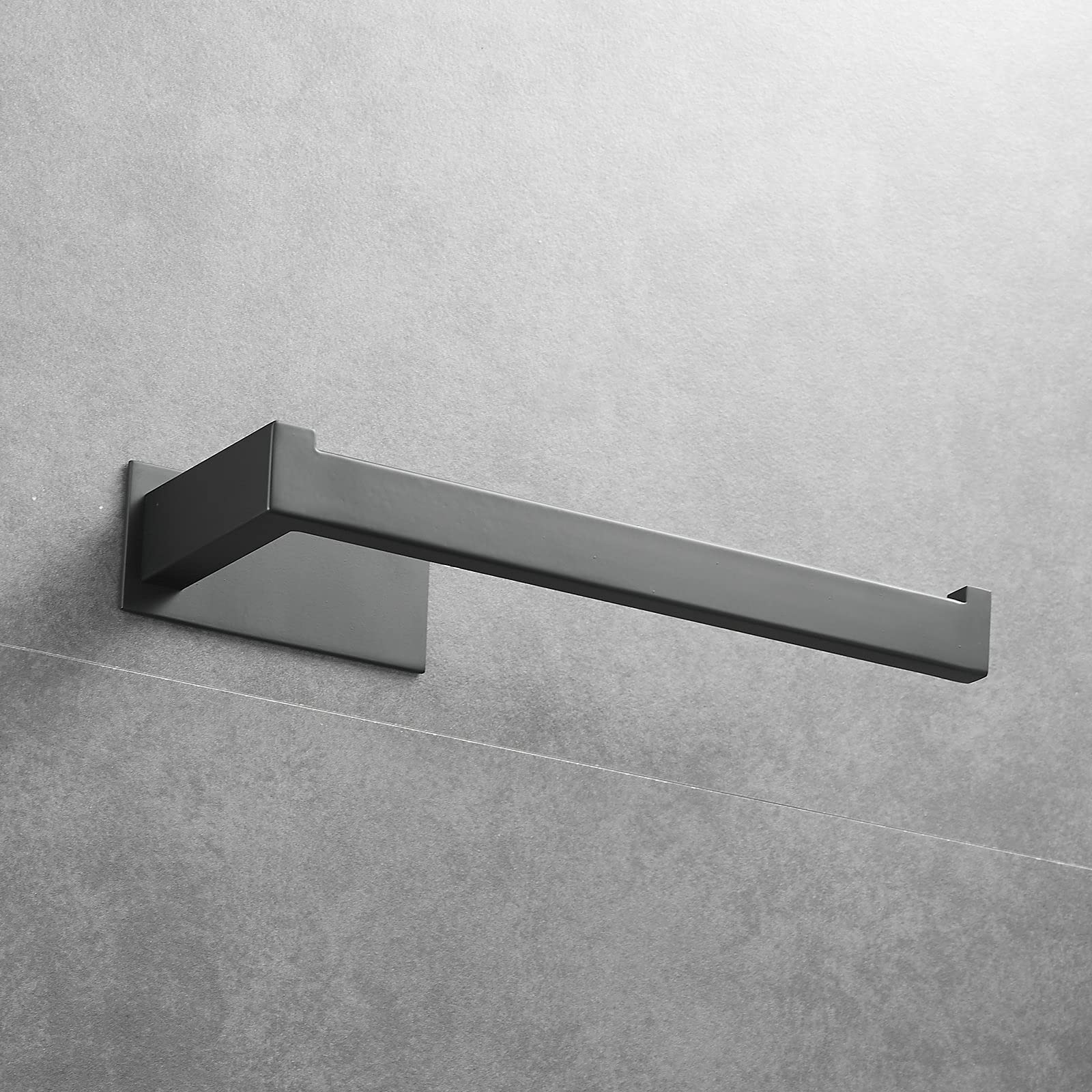 BA156SET-3B BA156SET-3B - Set di accessori da bagno autoadesivi, in acciaio inox, con anello porta asciugamani, porta carta igienica, ganci per accappatoio, finitura nera, 3 pezzi Beelee
