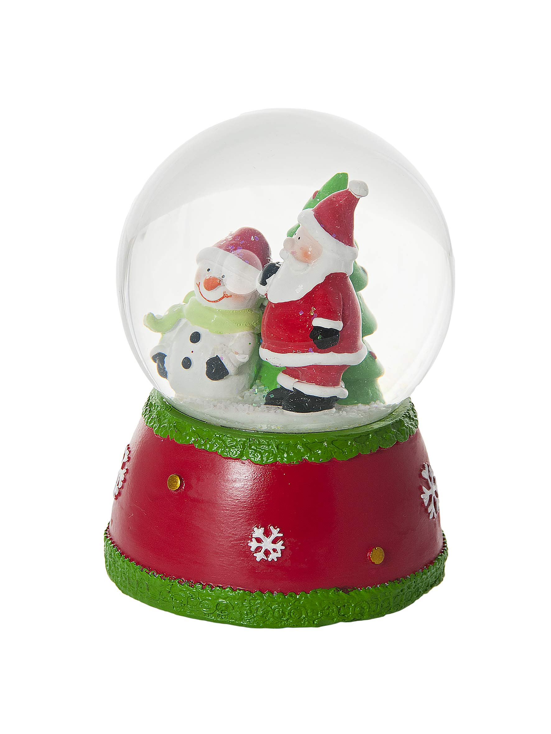 Mousehouse Gifts Palla di Neve Globo di Neve di Natale Babbo Natale e Pupazzo di Neve