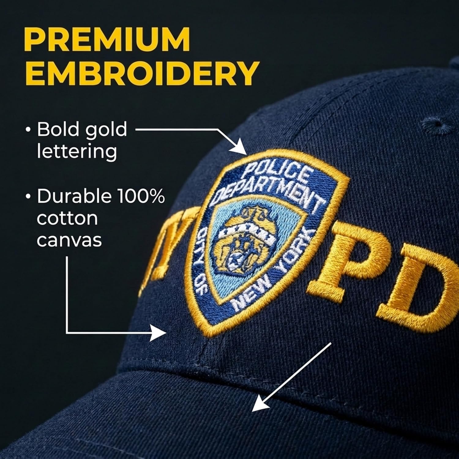 Artisan Owl NY Police Department-Inspired Baseball Cap, Blue