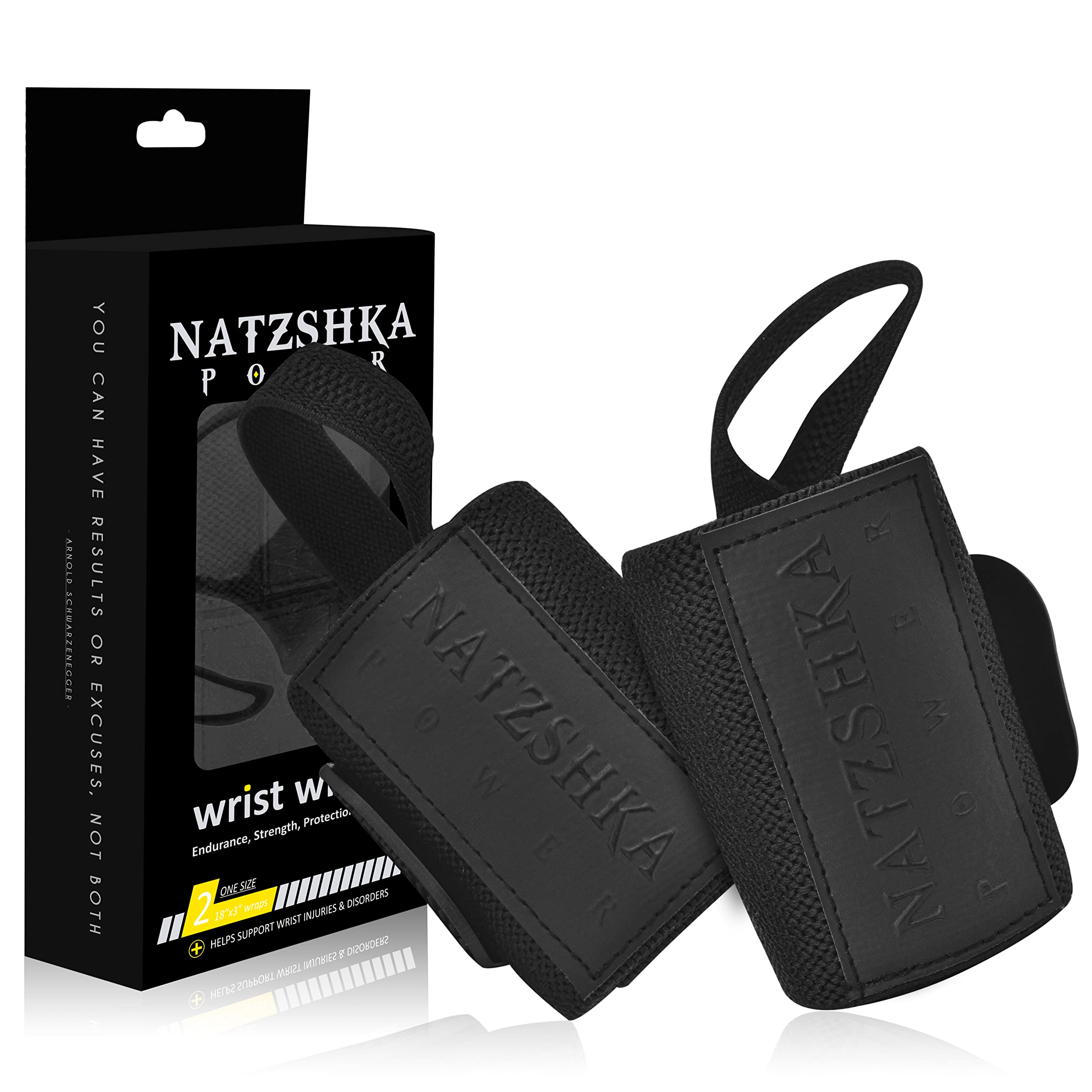 Wrist Straps for weightlifting - 18" Premium Lifting Wrist Wraps with Thumb Loop & Wrist Support - Maximize Grip and Avoid Injury - Ideal for Gym, Strength Training Bodybuilding Powerlifting CrossFit accessories for Men & Women