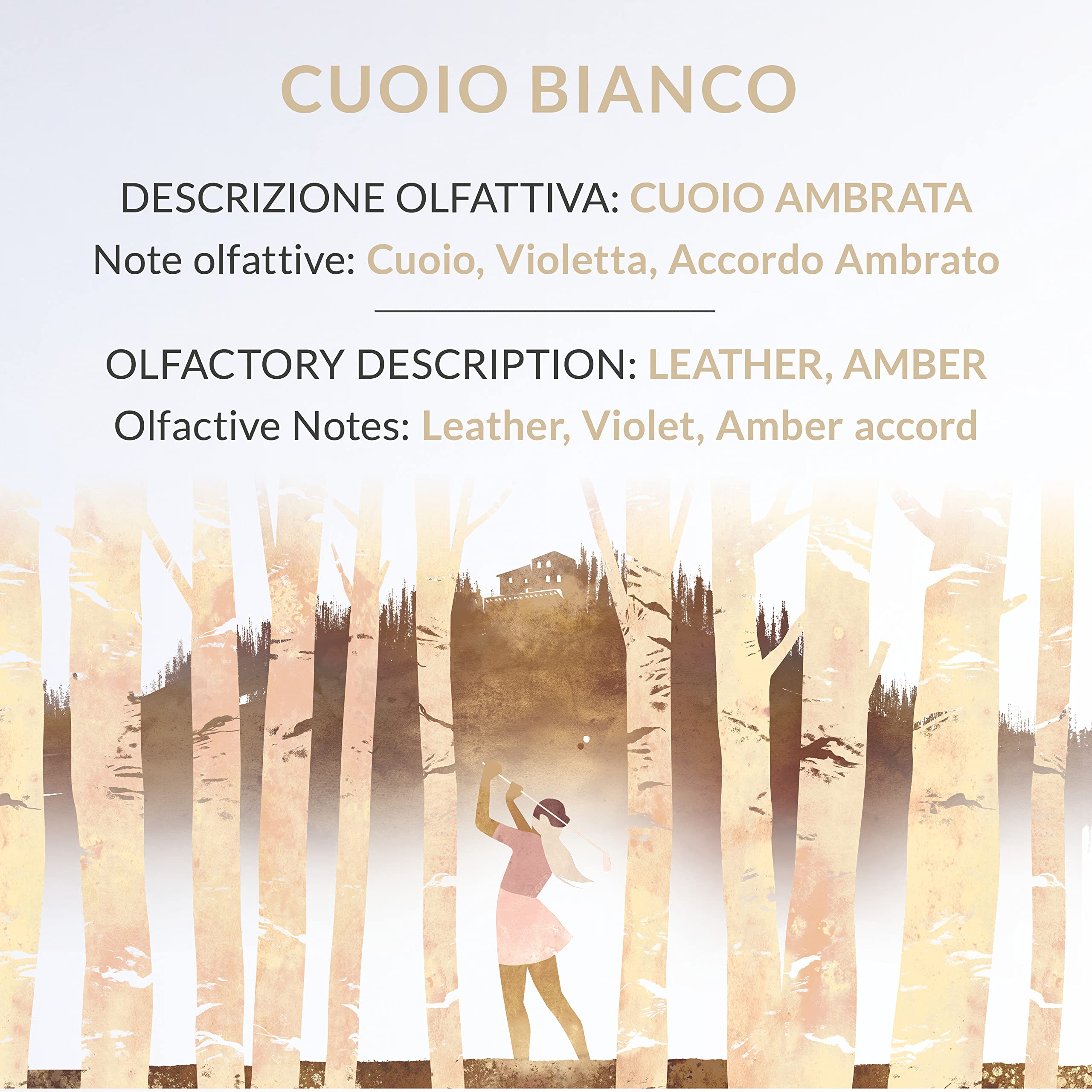 Erbario Toscano, Eau de Parfum, La Via Del Perfumy, Zapach Skóra Biała, Zapach 100 ml, Zrównoważone opakowanie, Product from Tuscany, Made in Italy.