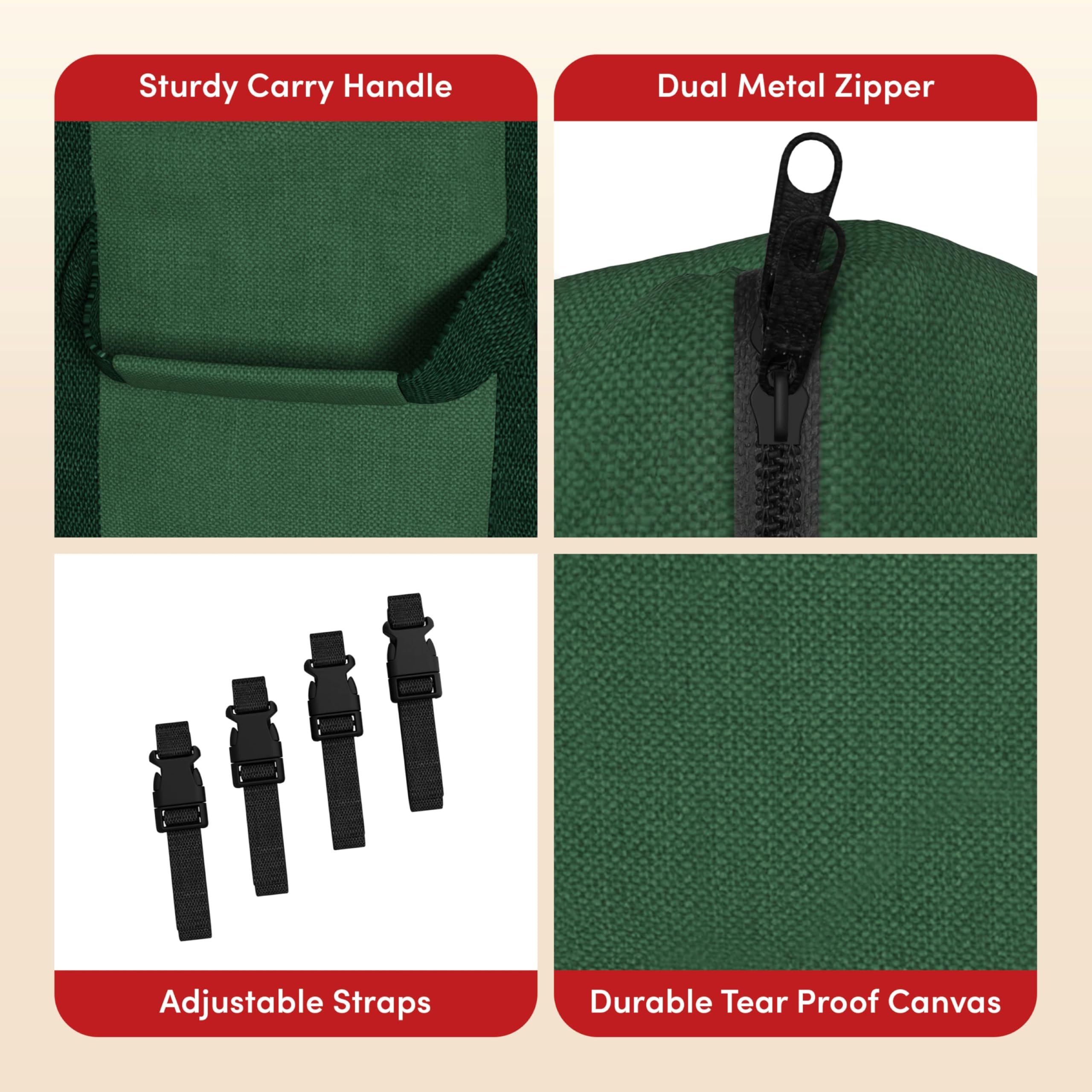 Elf Stor Sac de Rangement pour Sapin de Noël, Textile, Vert, 150 x 61 x 61 cm (L x H x l)
