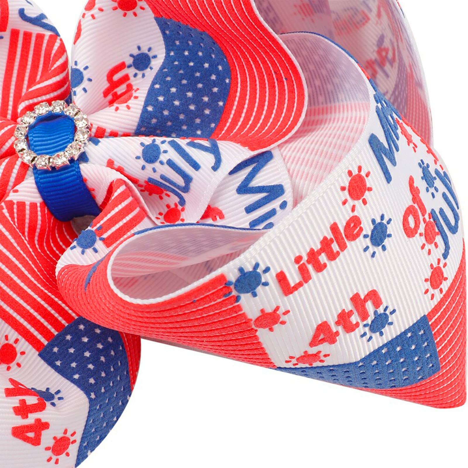 Fermagli Capelli Fiocco Bandiera USA Per 4 Luglio: Accessori Patriottici Per Bambine E Donne