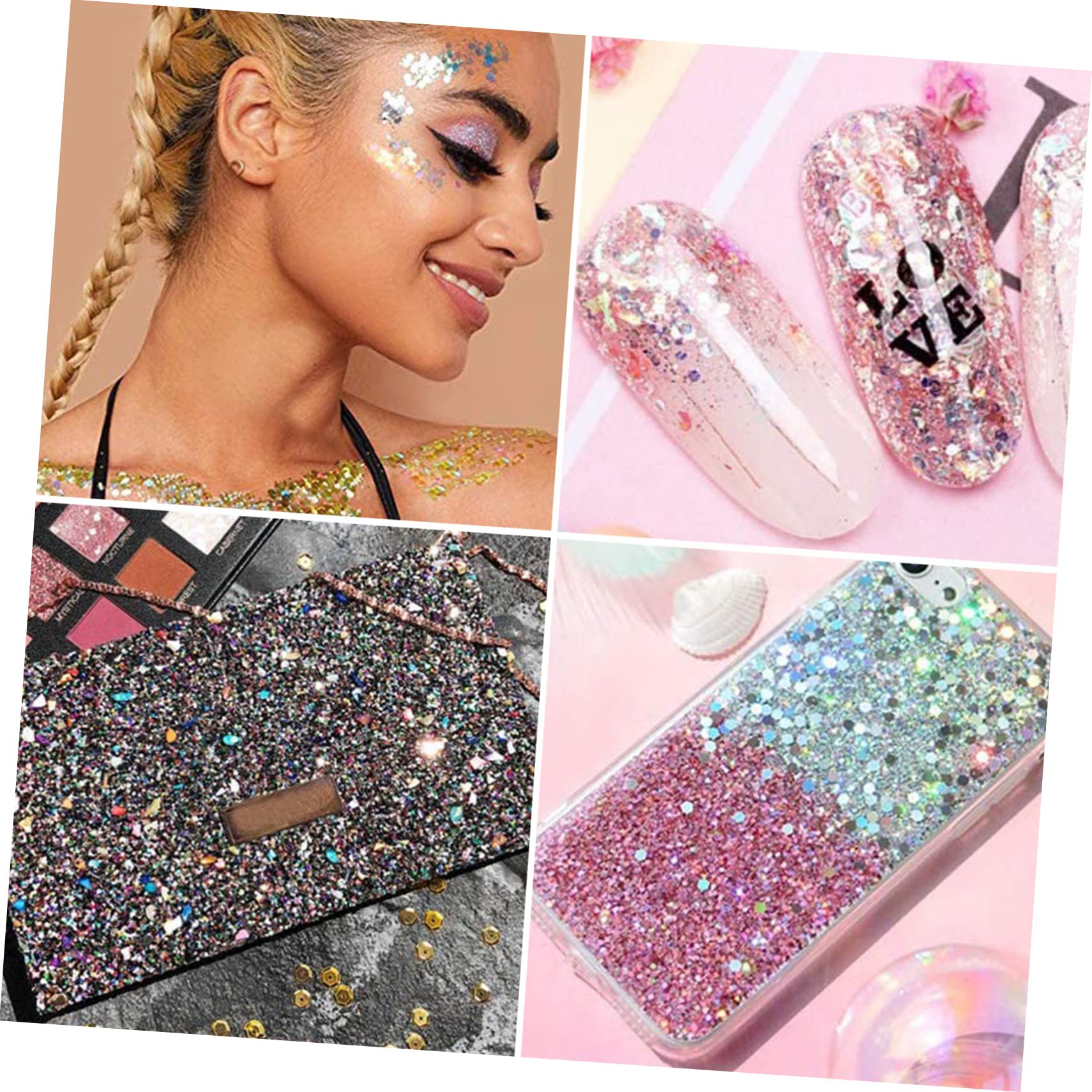 48 Scatole Scintillio Glitter Per Il Trucco Del Festival Gel Per Unghie Accessori Per Feste Glitter Per Il Trucco Del Viso Corpo